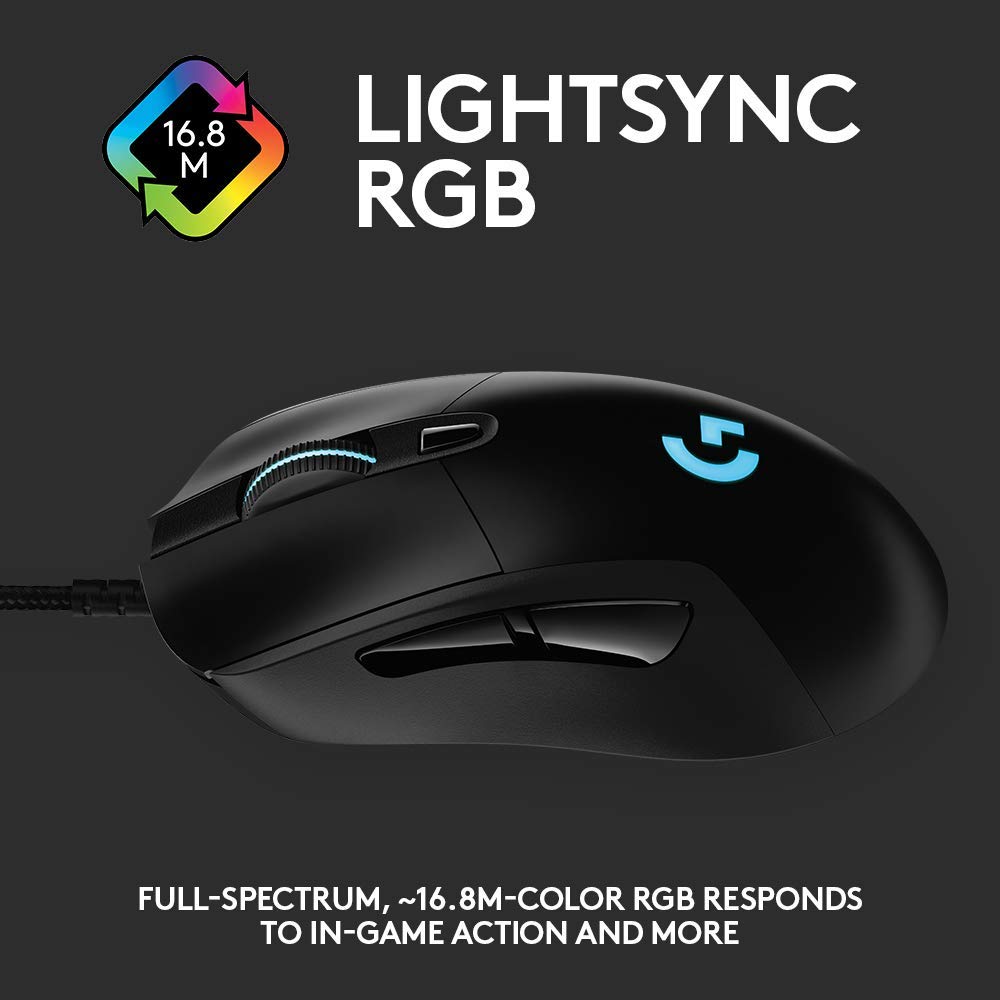 Logitech G413 SE Full-Size Mechanical Gaming Keyboard with G403 Hero 25K Gaming Mouse - Wired RGB Backlit Keyboard & High Precision Mouse for PC, Mac, PS4, Xbox Gaming & Office Work