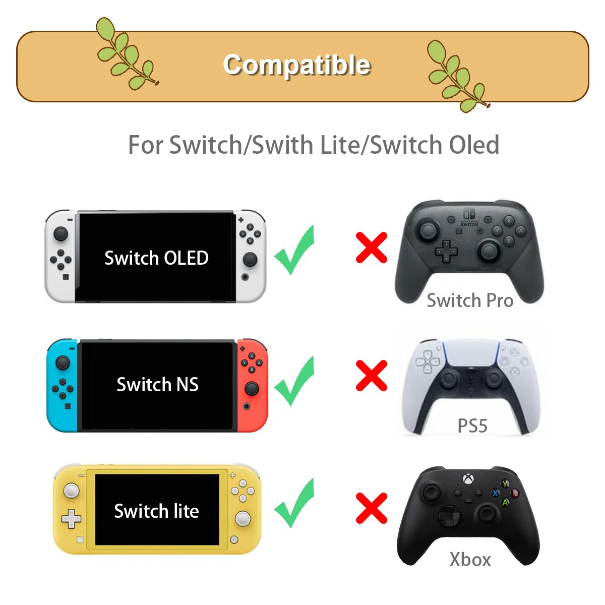 Nintendo Switch Thumb Grip Caps - 4PCS Silicone Joycon Grips Cover for Switch Lite/OLED, Kawaii Joystick Caps in Blue Green/Red (Junimo Style) - Ergonomic Gaming Accessories for Comfortable Play Sessions