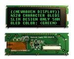 4x20 Green Slim Character OLED Display Module - High Contrast, Low Power Consumption for Arduino, Raspberry Pi, and DIY Electronics Projects | Perfect for Digital Clocks, Smart Home Devices, and Industrial Control Panels