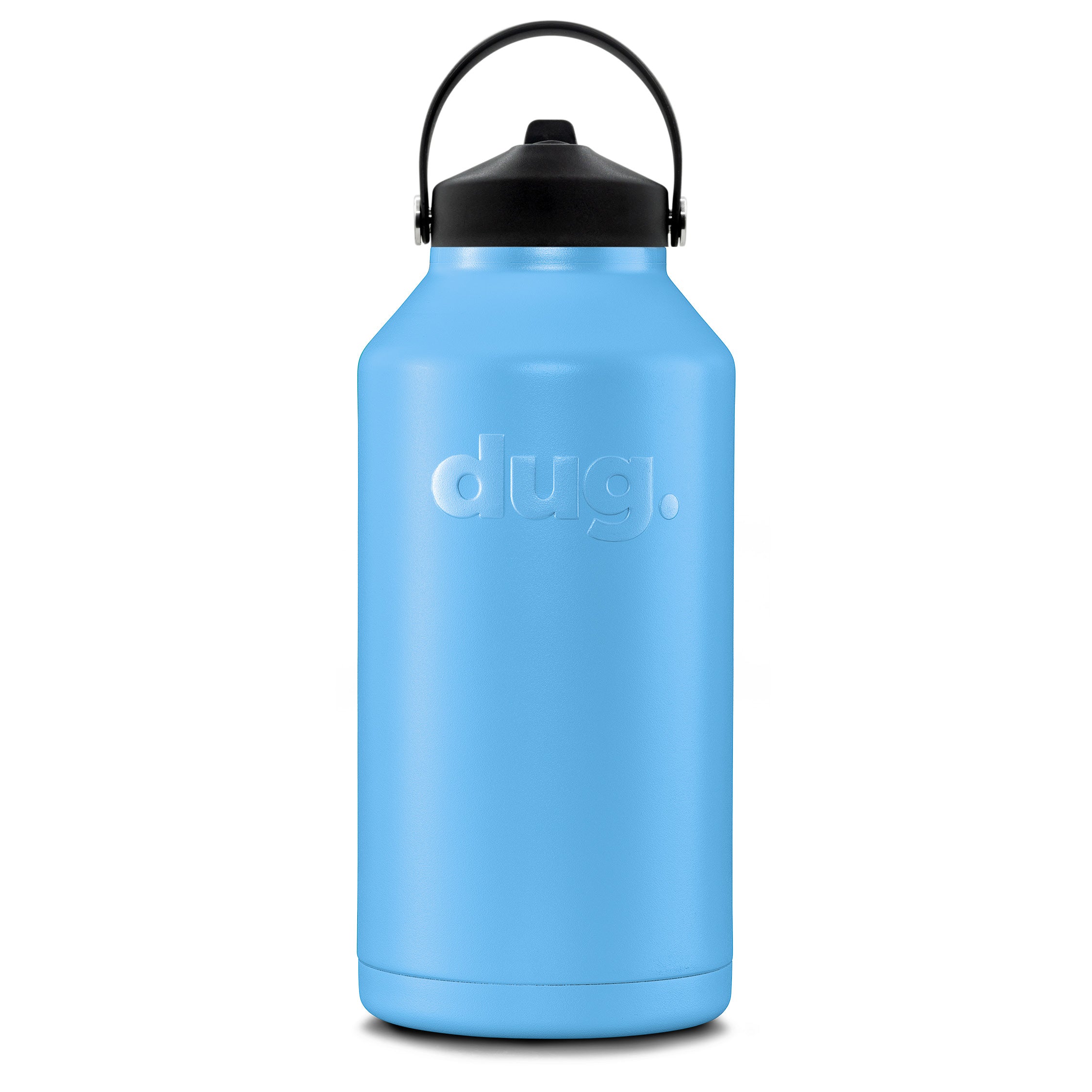 2L Large Water Bottle with Handle - BPA Free, Leak Proof, Durable & Portable - Ideal for Gym, Hiking, Travel & Outdoor Activities (Blue)
