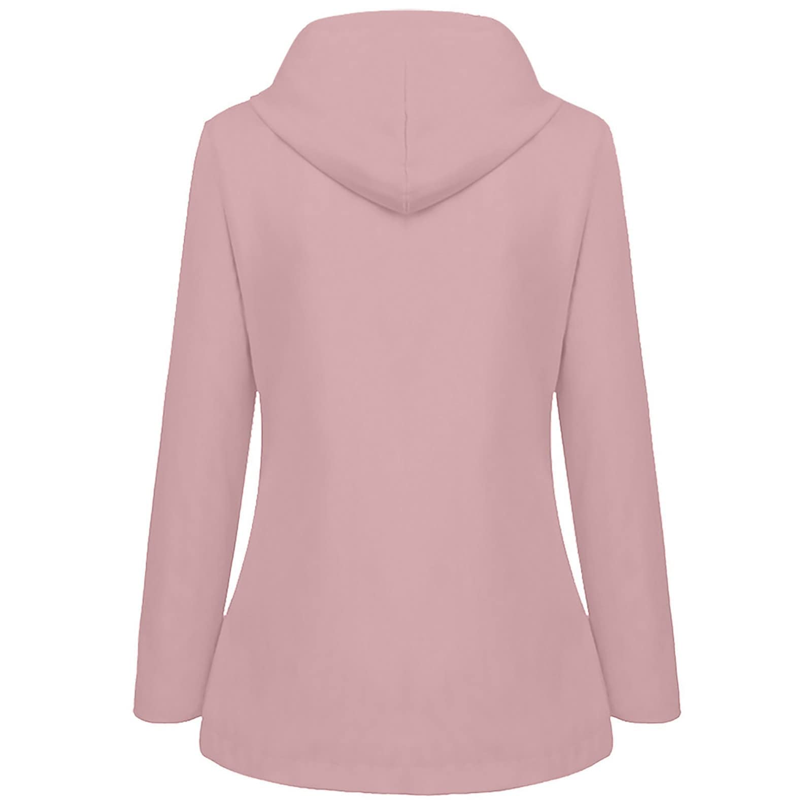 URBEST Women's Fleece Lined Windbreaker - Lightweight Waterproof Rain Jacket with Hood & Pockets for Outdoor Sports, Hiking & Travel