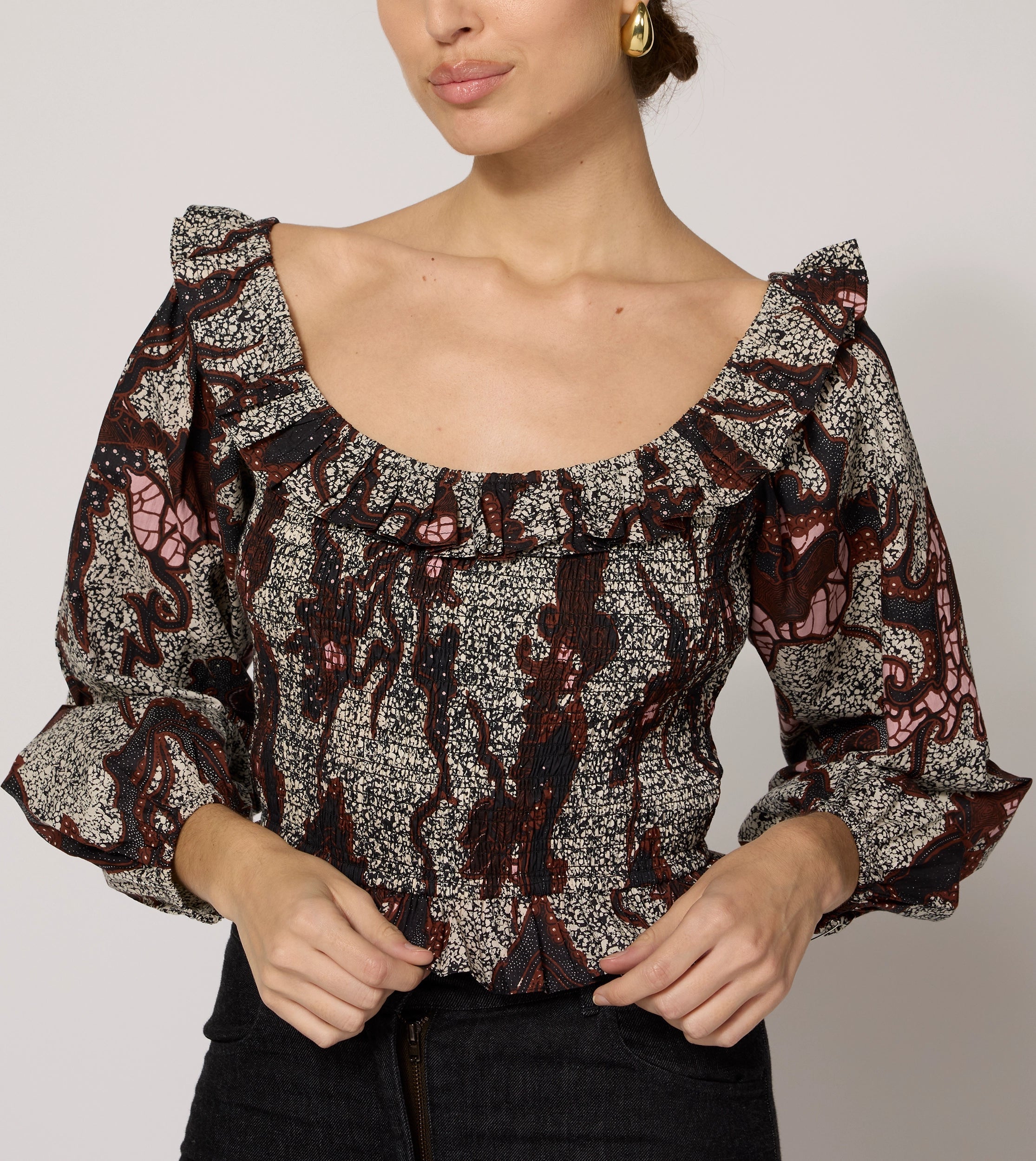 Hildy Blouse | Women's Elegant Floral Print Blouse | Castello Fashion | Perfect for Office Wear, Date Night & Casual Outings