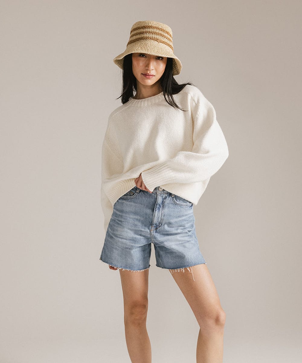 Crochet Packable Bucket Hat for Women - Breathable Summer Sun Hat with Wide Brim - Perfect for Beach, Travel, and Outdoor Activities