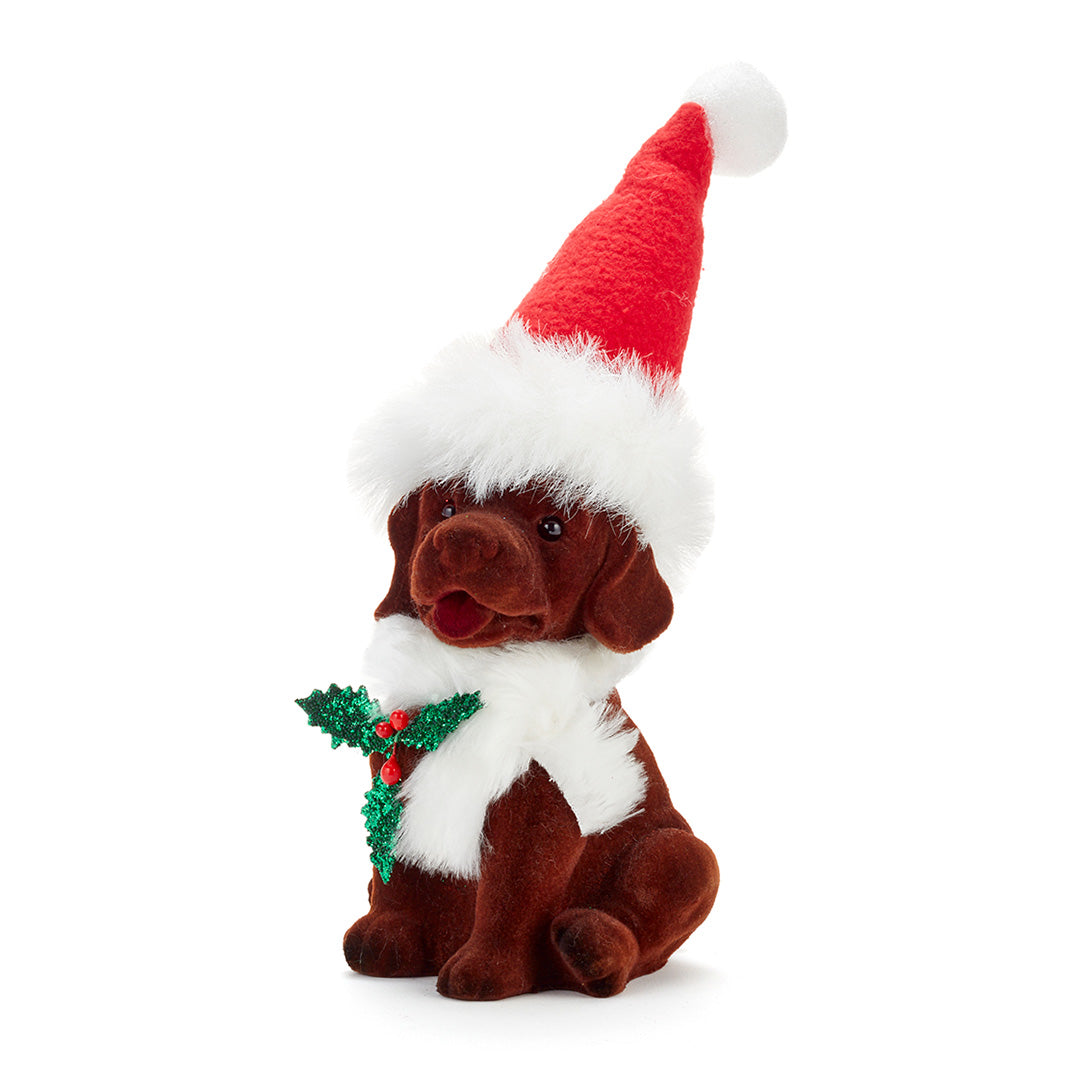 Adorable Christmas Puppy in Santa Hat - Cute Holiday Pet Costume for Dogs | Perfect for Xmas Photos & Festive Parties