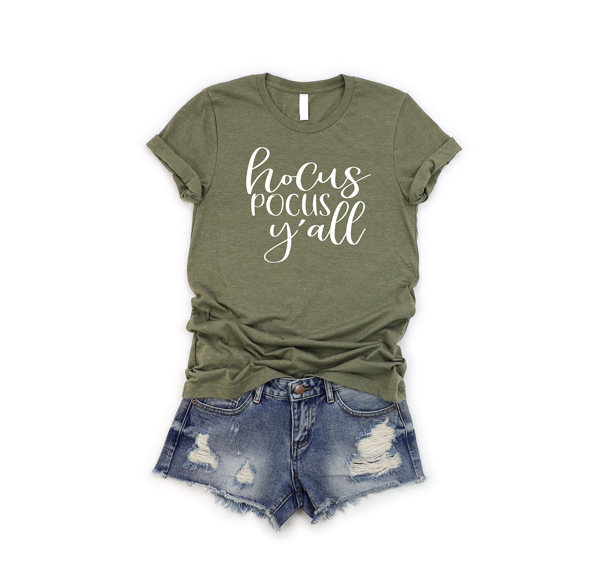 Funny Halloween T-Shirt - Hocus Pocus Y'all Tee with Pumpkin Design | Happy Halloween Party Shirt for Women & Men | Perfect Halloween Costume & Gift Idea for Trick or Treat