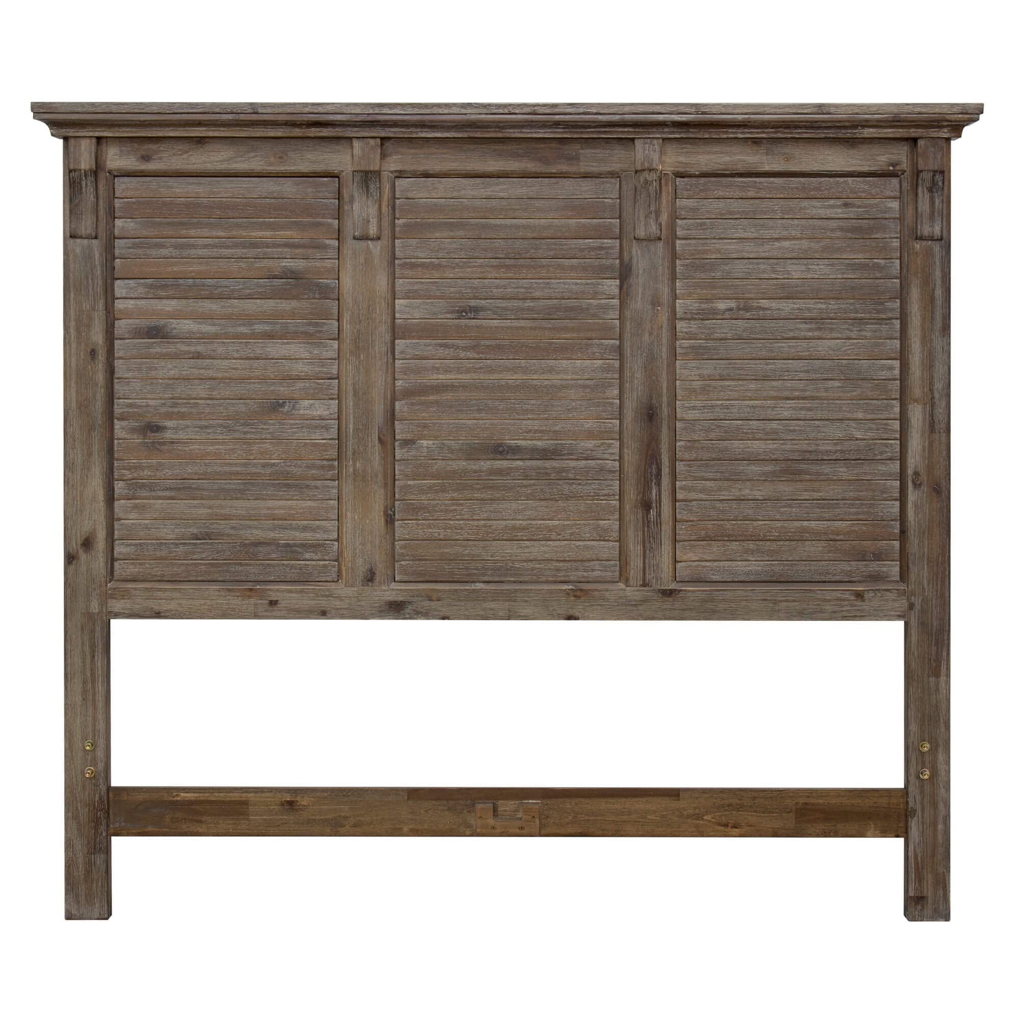 Sunset Trading Solstice Grey King Bed - Weathered Gray and Brown Wooden Bed Frame for Master Bedroom | Perfect for Modern Farmhouse & Coastal Home Decor