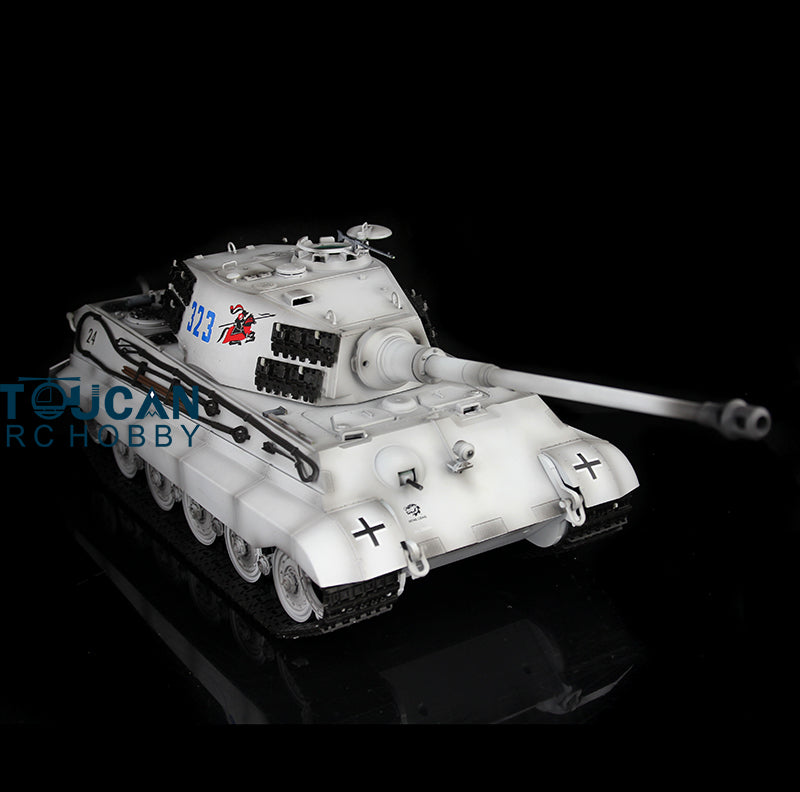 Henglong 1/16 Scale 7.0 Version King Tiger German RC Tank - 3888A Plastic Model with 360° Rotating Turret, Steel Gearbox & Barrel Recoil | Remote Control Military Vehicle for Collectors, Hobbyists & Battle Simulation Scenes