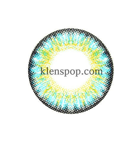 Neo Cosmo 3-Tone Blue Colored Contact Lenses (2 Pack) - 6 Month Supply - Natural Eye Color Change for Cosplay, Halloween & Special Events
