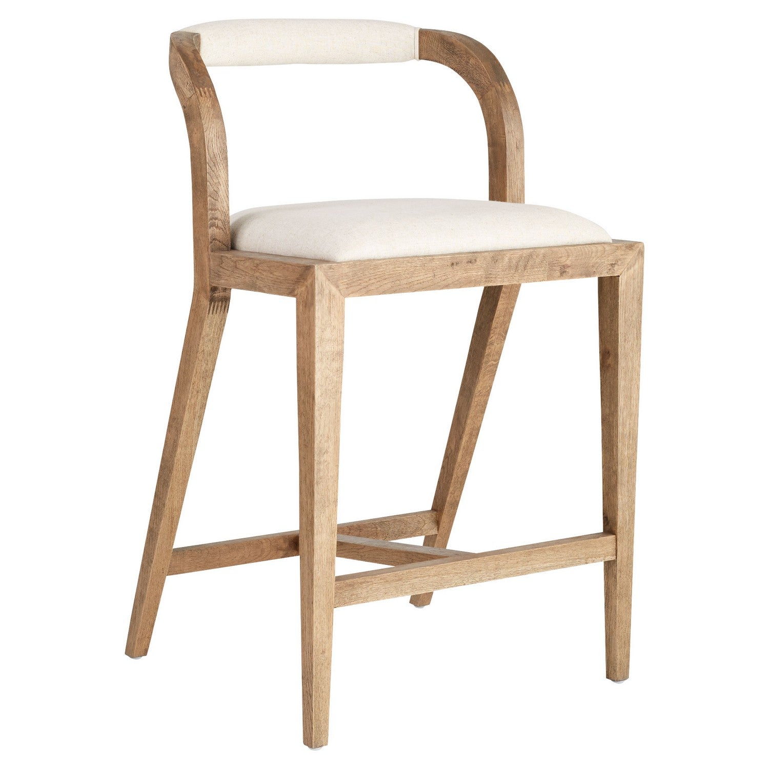 Cyan Design 11382 Malone Stool in Cream - Modern Bar Stool for Kitchen Island, Breakfast Nook & Home Decor
