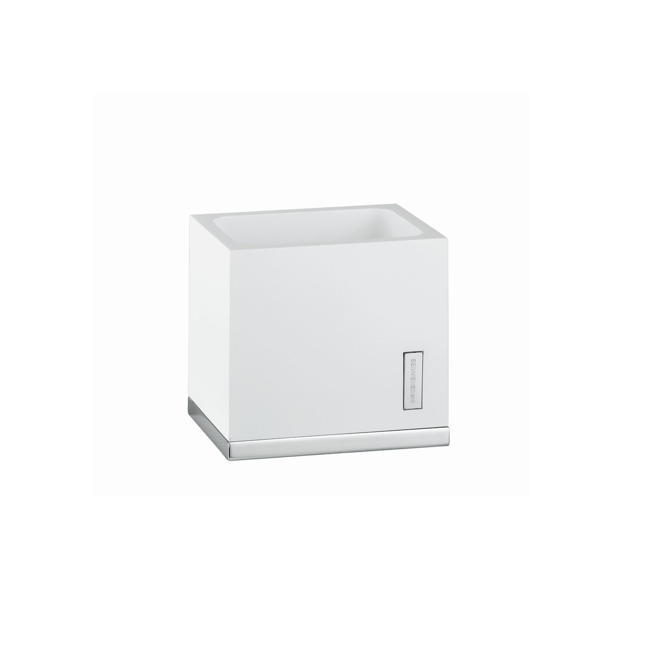 Demetra 1932 Modern Toothbrush Holder - Stainless Steel Bathroom Organizer with Drain Holes - Perfect for Bathroom Countertop, Sink, and Vanity Organization