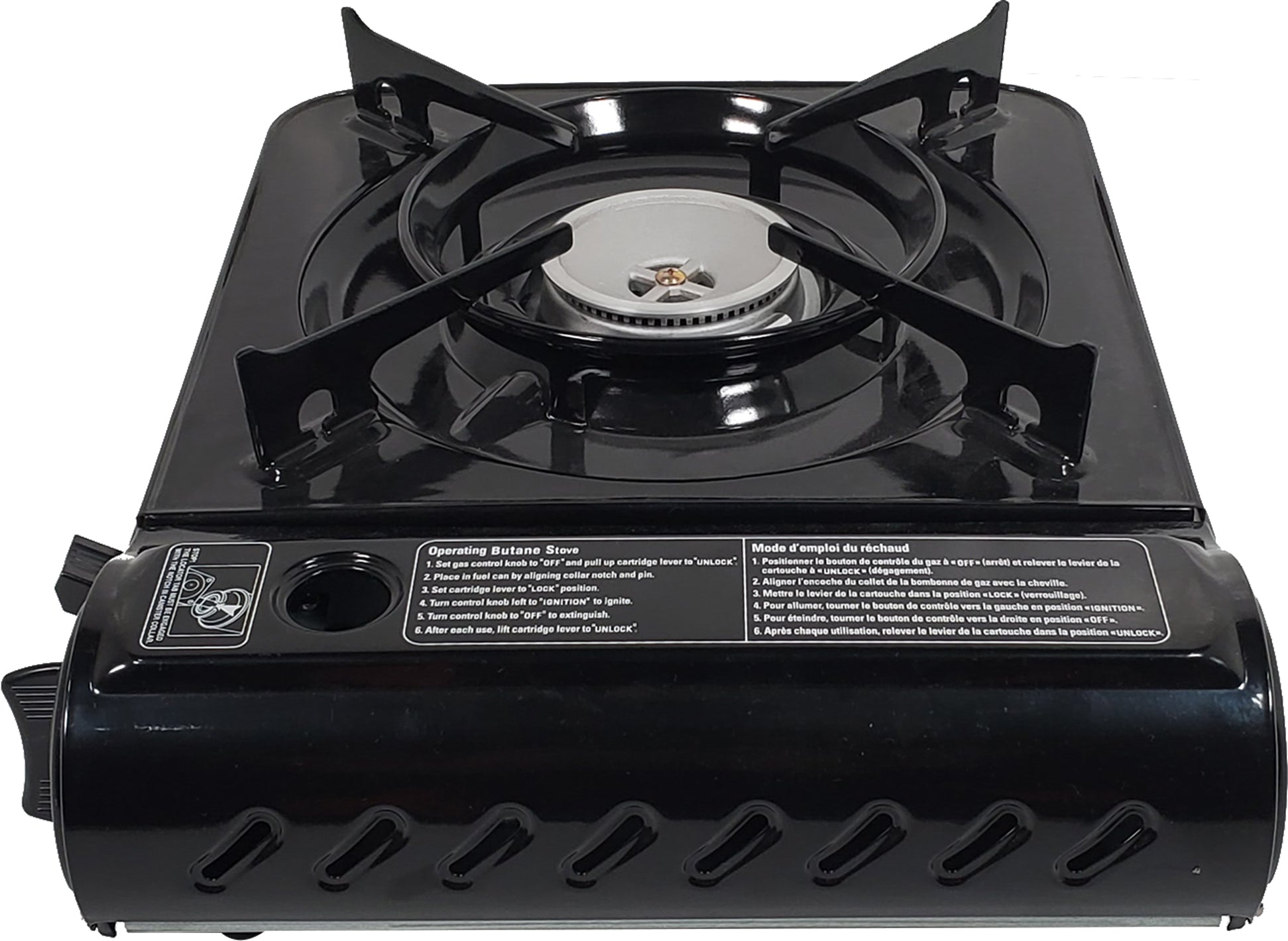 Portable Butane Gas Stove - 10,000 BTU High Output Camping Stove for Outdoor Cooking, Backpacking & Emergency Use