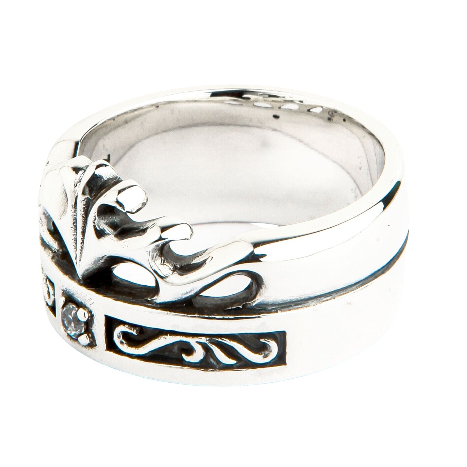 Celtic Crown Sterling Silver Band Ring for Women - Elegant 925 Silver Celtic Knot Wedding Ring, Promise Ring, Anniversary Gift - Perfect for Weddings, Engagements & Special Occasions