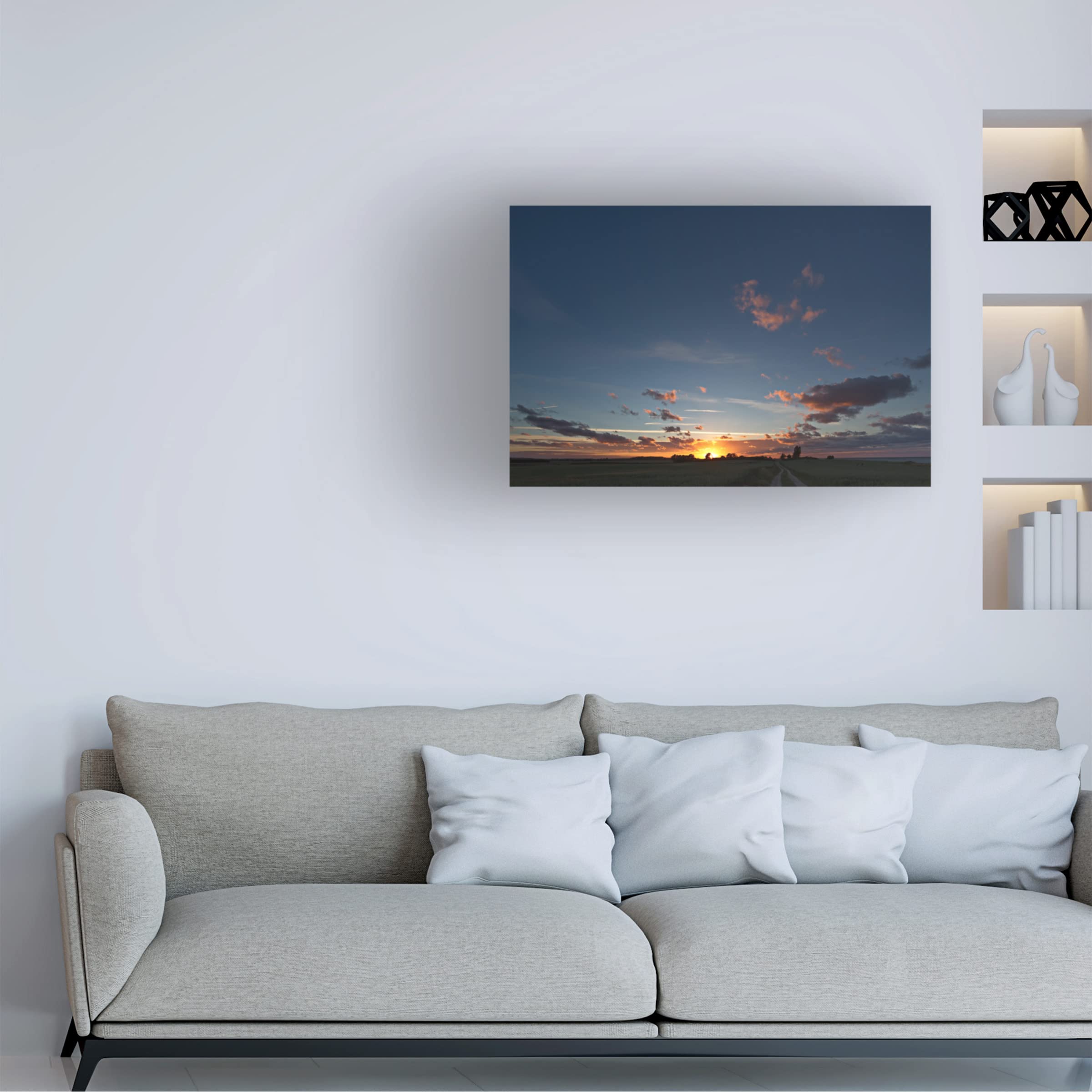 Peter Schmitz 'Ostsee' Canvas Wall Art Print - Coastal Landscape Painting for Beach House Decor, Living Room & Office - Trademark Fine Art Collection