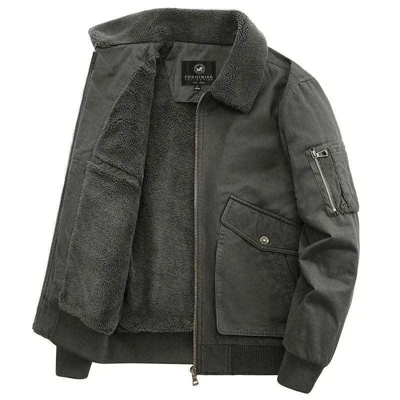 Classic Fleece Men's Winter Jacket - Warm & Cozy Outerwear for Cold Weather - Perfect for Snowboarding, Skiing & Outdoor Adventures
