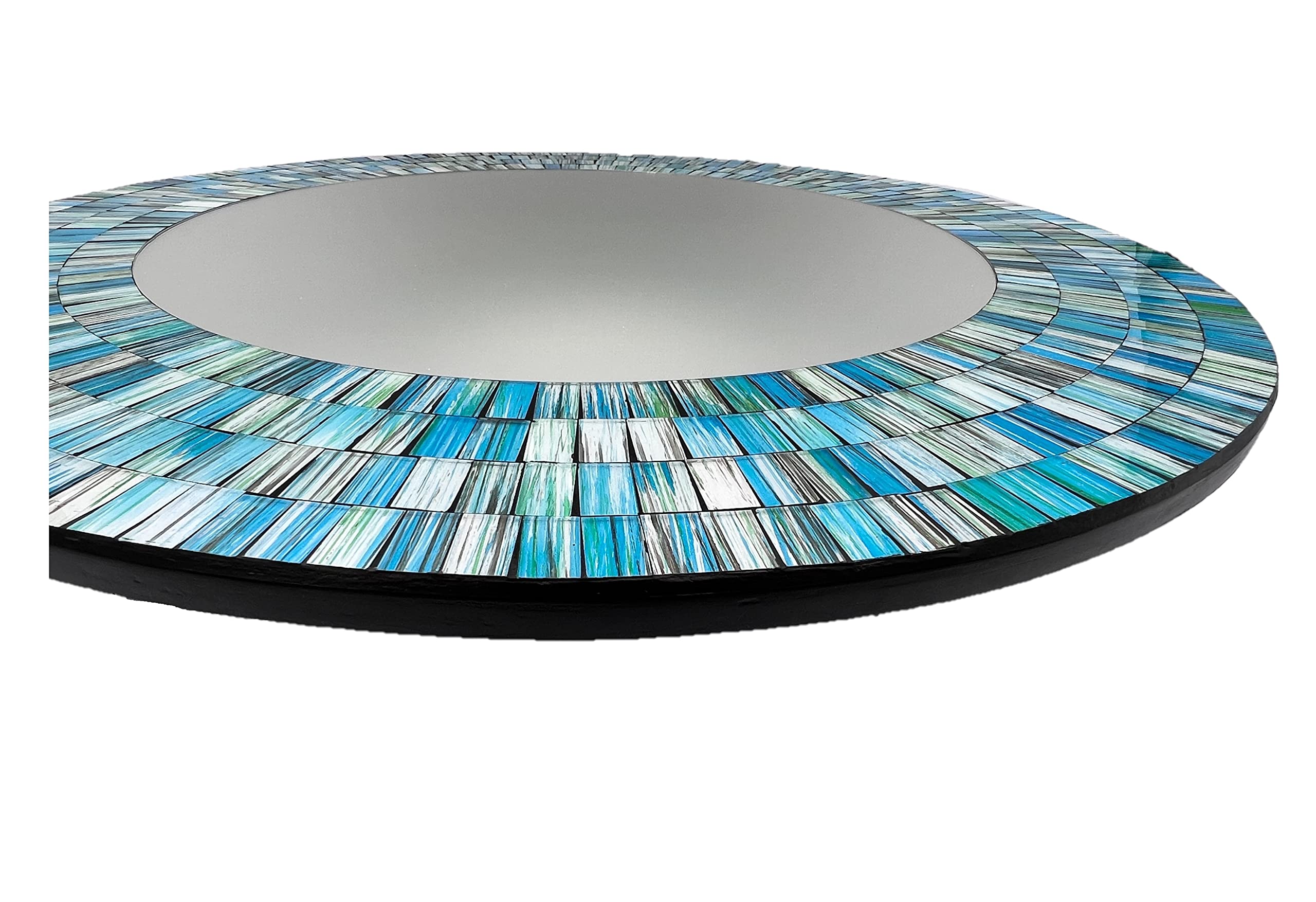 Handcrafted Turquoise Mosaic Wall Mirror - 24