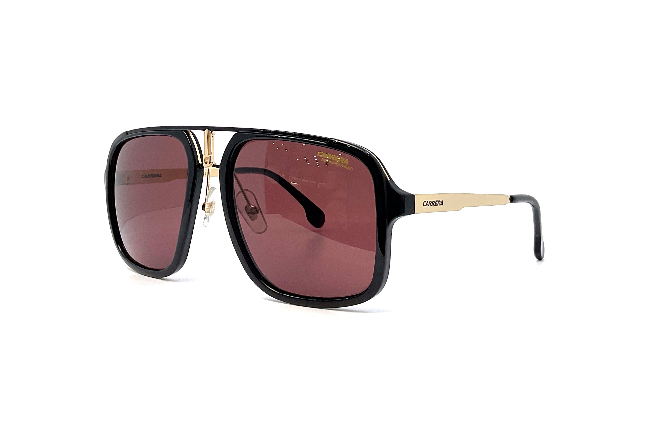 Carrera 1004/S Black Gold Sunglasses - Polarized UV Protection Aviator Sunglasses for Men & Women - Perfect for Driving, Outdoor Sports & Fashion