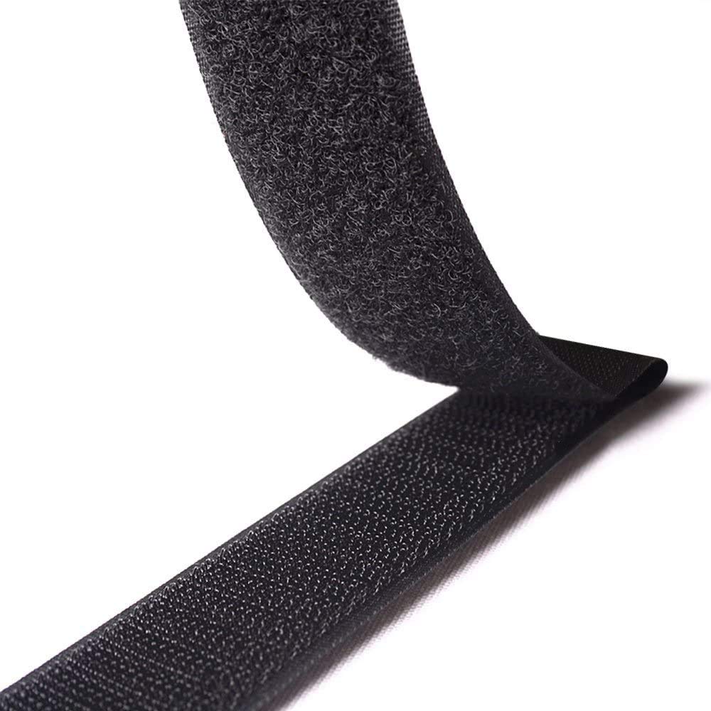 Aiqeer 30 Pack 40cm Black Reusable Hook and Loop Cable Ties - Adjustable Fastening Straps for Organizing Wires, Cords & Electronics - Perfect for Home Office, Computer Desk & TV Cable Management