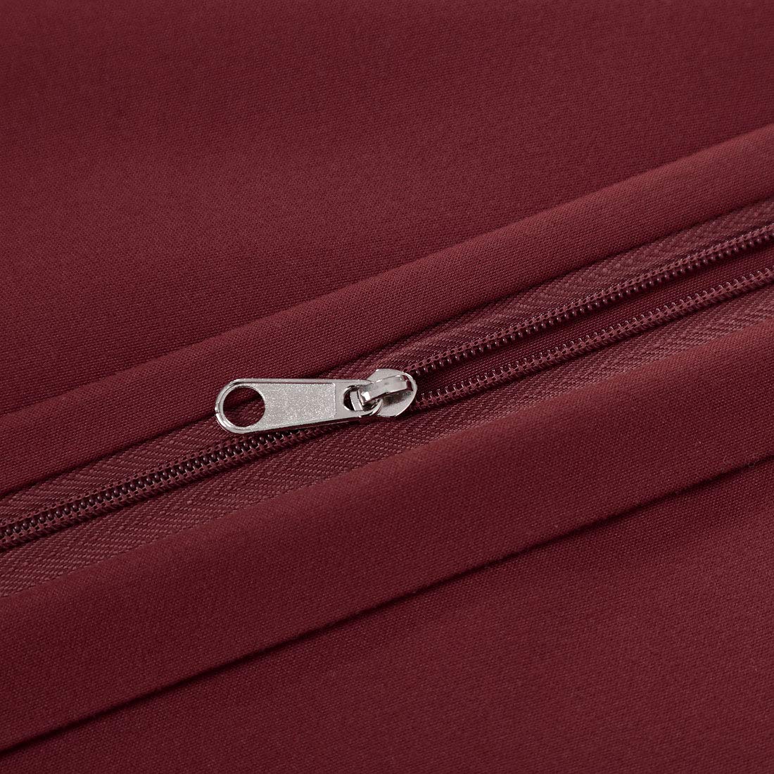 PiccoCasa 20x60 Inch Body Pillow Cover with Zipper - Soft Brushed Microfiber Pillowcase (110 GSM) in Burgundy - Perfect for Sleeping, Maternity Support & Lounge Comfort