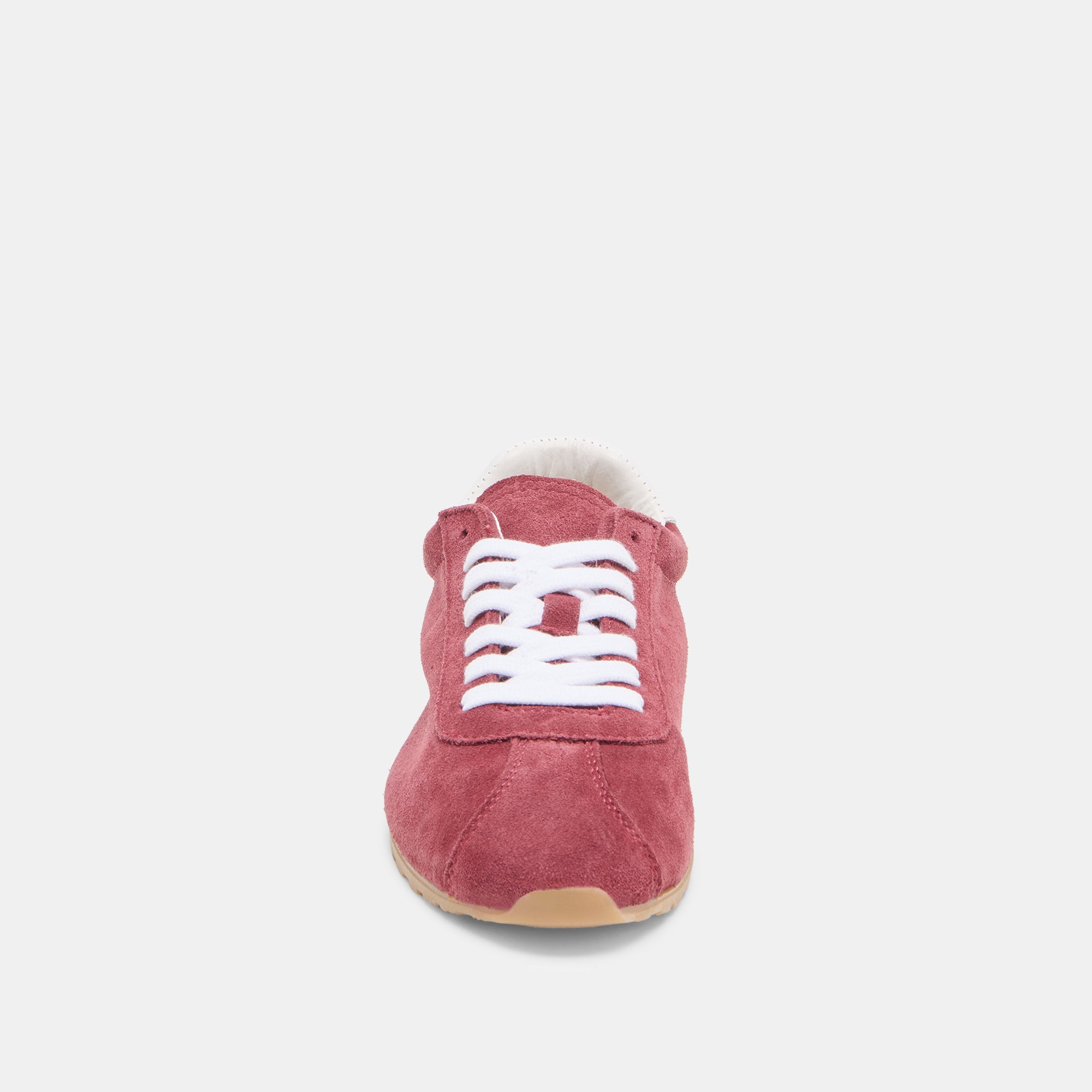 SERINA Women's Burgundy Suede Sneakers - Comfortable Casual Walking Shoes for Work, Travel & Everyday Wear