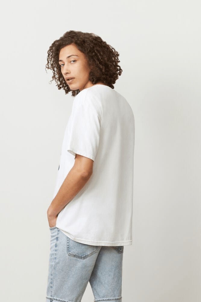 Fila Men's Stacked T-Shirt - Classic White Cotton Tee for Casual Wear & Street Style | Gym, Lounge & Everyday Outfits
