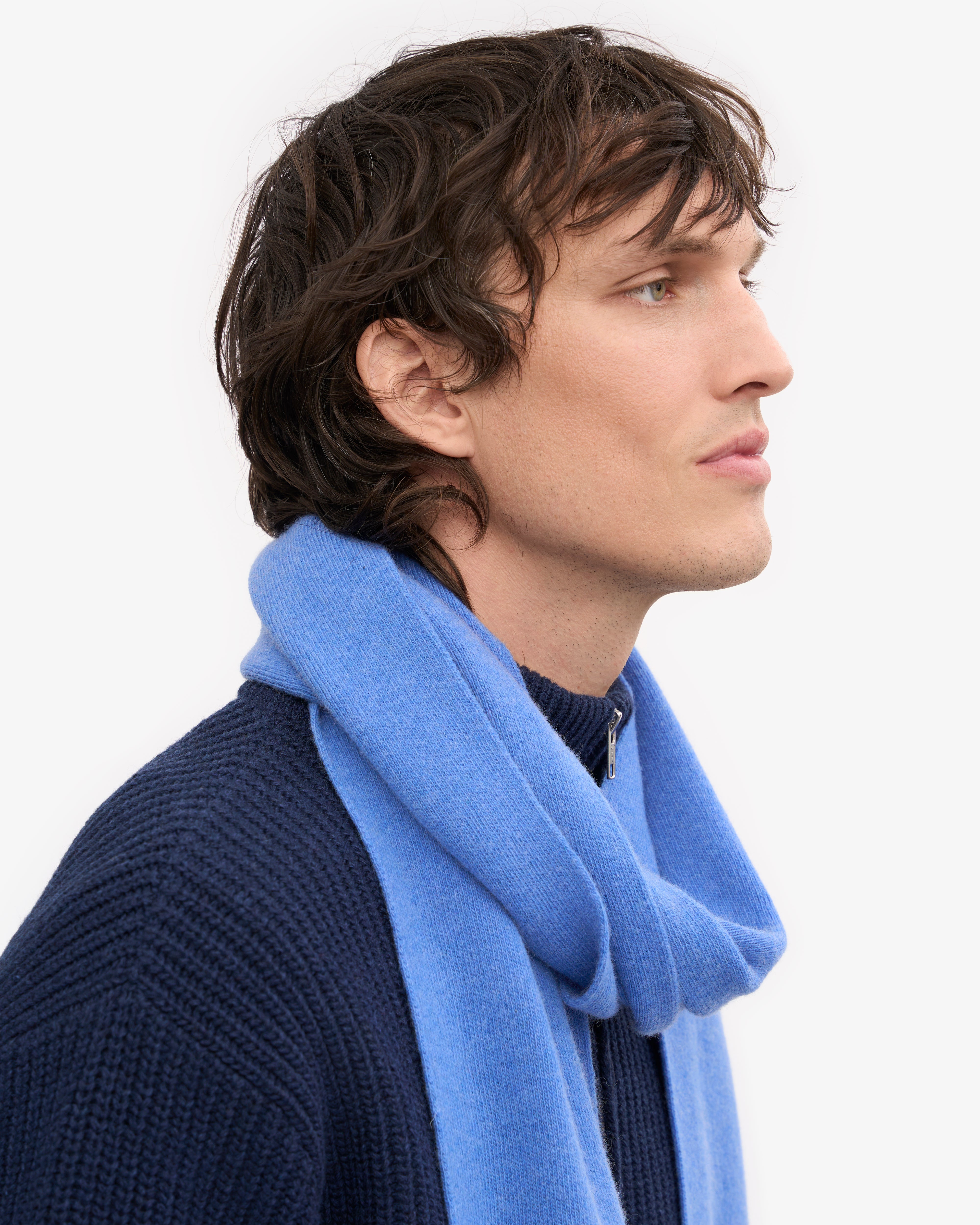 Premium Merino Wool Scarf - Soft & Warm Winter Accessory in Pacific Blue - Perfect for Cold Weather & Outdoor Activities