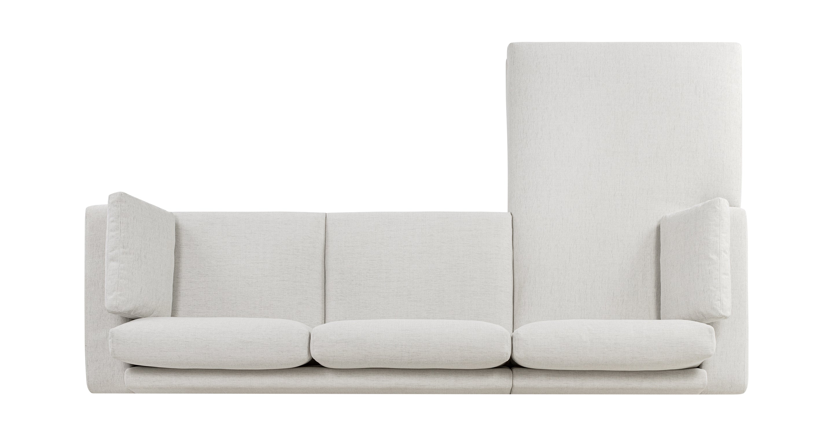 Malaga Left Facing Sectional Sofa - Modern L-Shaped Couch for Living Room, Family Room & Home Theater | Comfortable Fabric Upholstery with Reversible Chaise