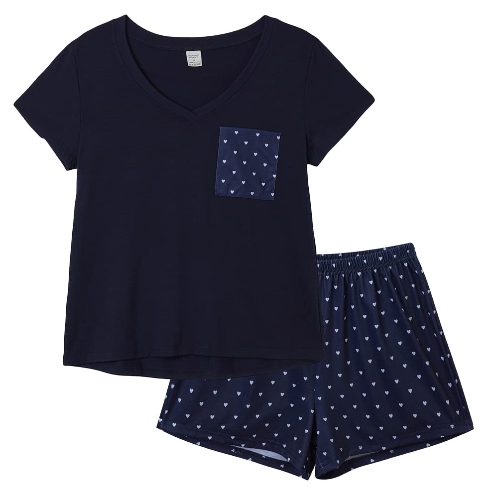 Cute Alpaca Print Women's Short Sleeve Pajama Set - Soft Sleepwear & Lounge Shorts for Women | Comfortable Nightwear for Sleep, Relaxing at Home, and Vacation