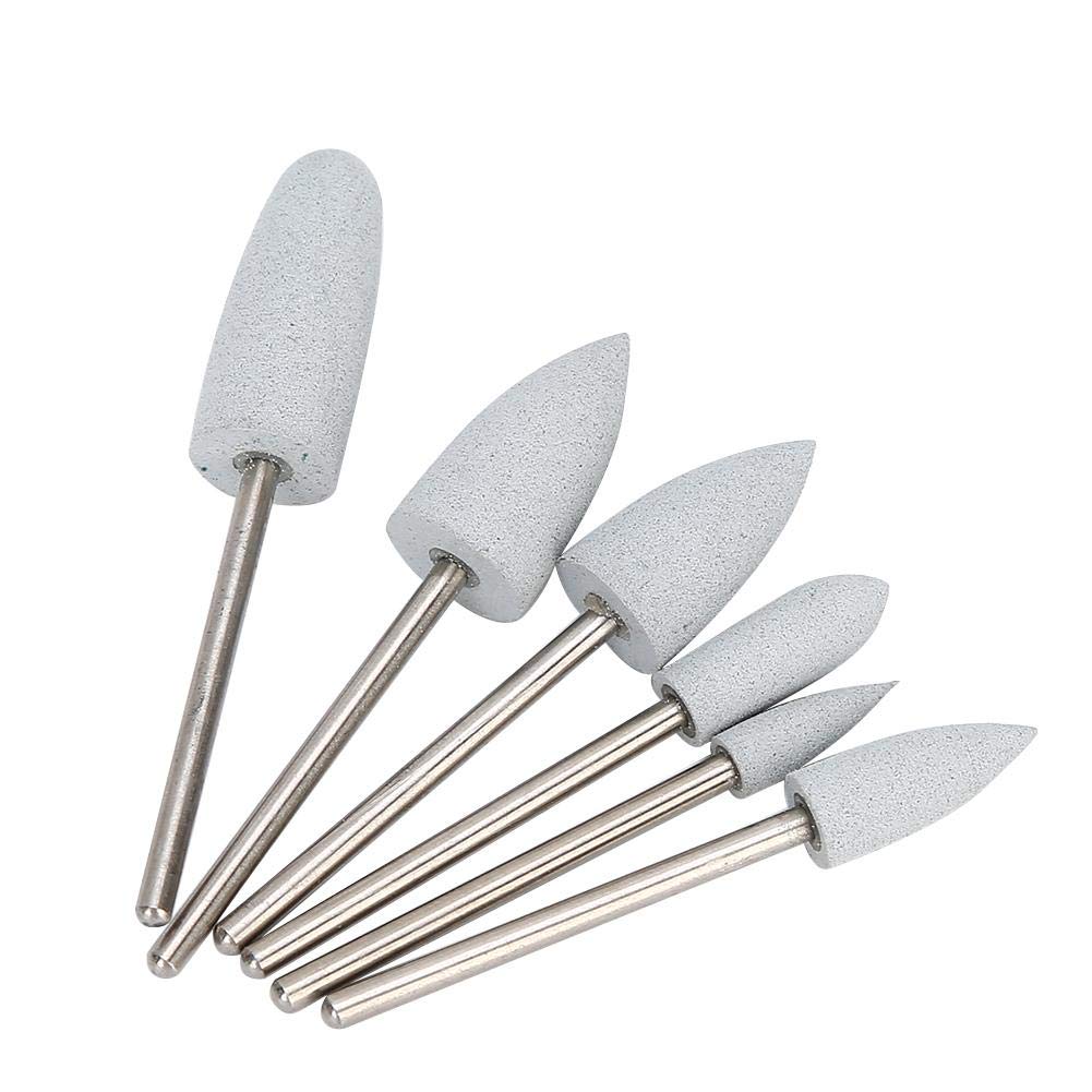 6Pcs Nail Art Grinding Head Set - Professional Electric Manicure Drill Bits for Acrylic Nails, Dead Skin Removal & Polishing - Nail Care Tools for Salon & Home Use