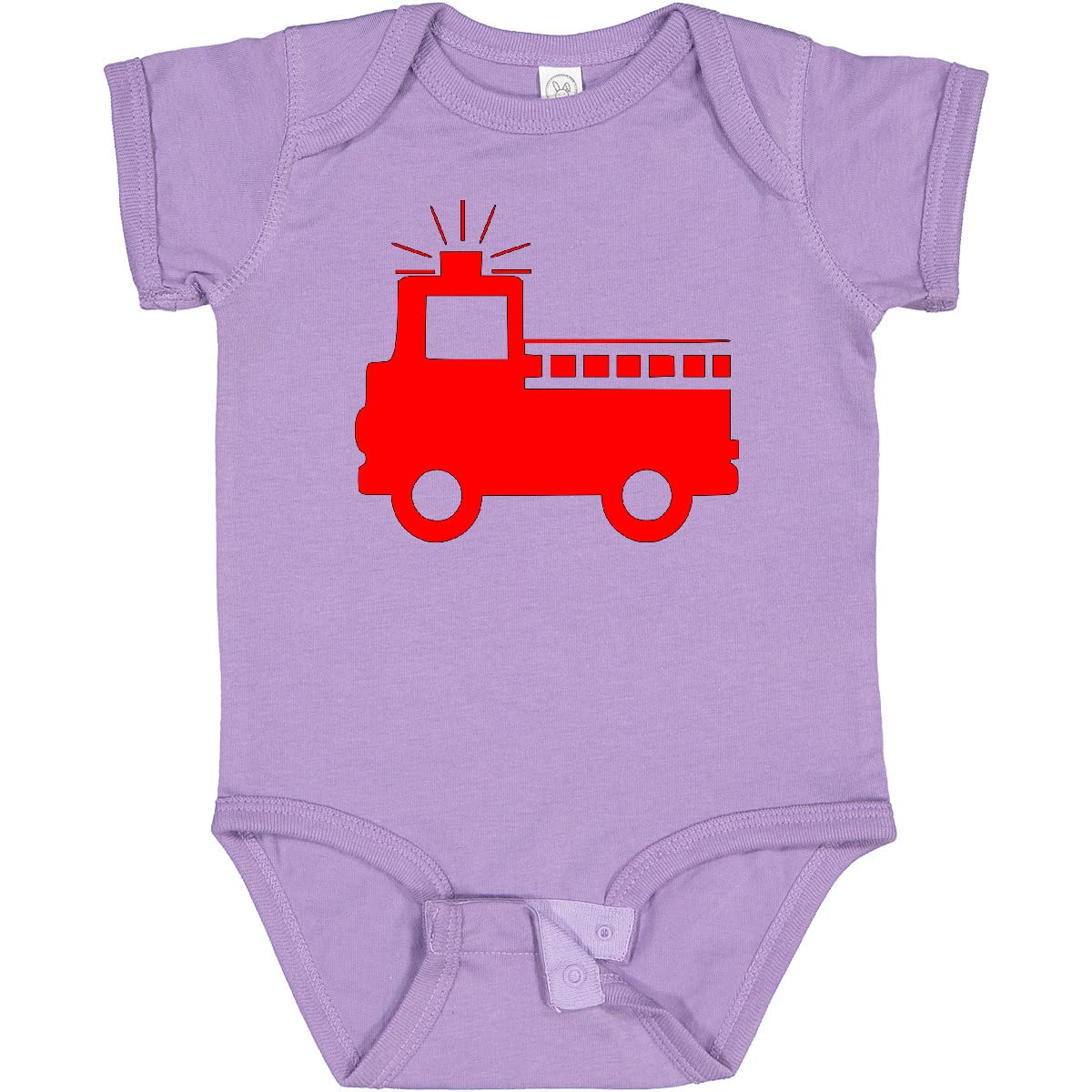 Inktastic Red Fire Engine Baby Bodysuit - Cute Infant Onesie for Boys & Girls | Perfect for Firefighter Theme Parties, First Birthday & Playtime