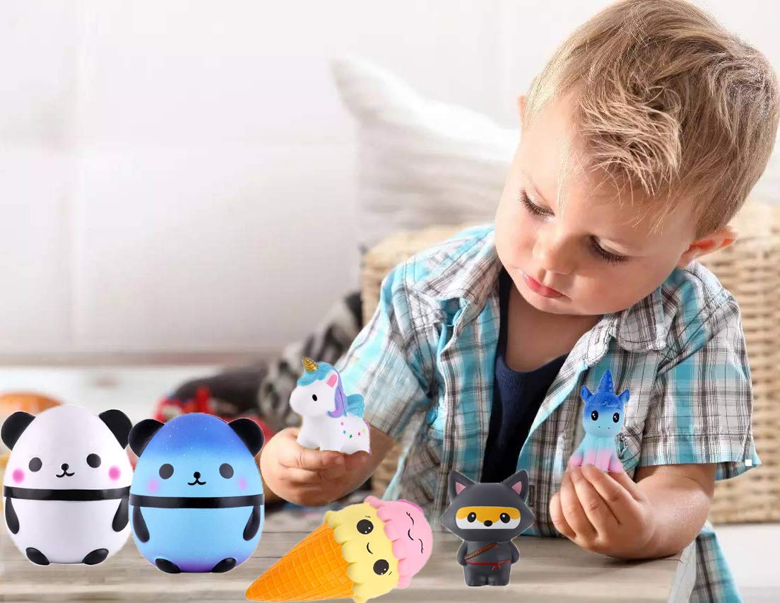 Anboor Jumbo Ice Cream Squishy Toy - Slow Rising, Kawaii, Scented Stress Relief for Kids & Adults