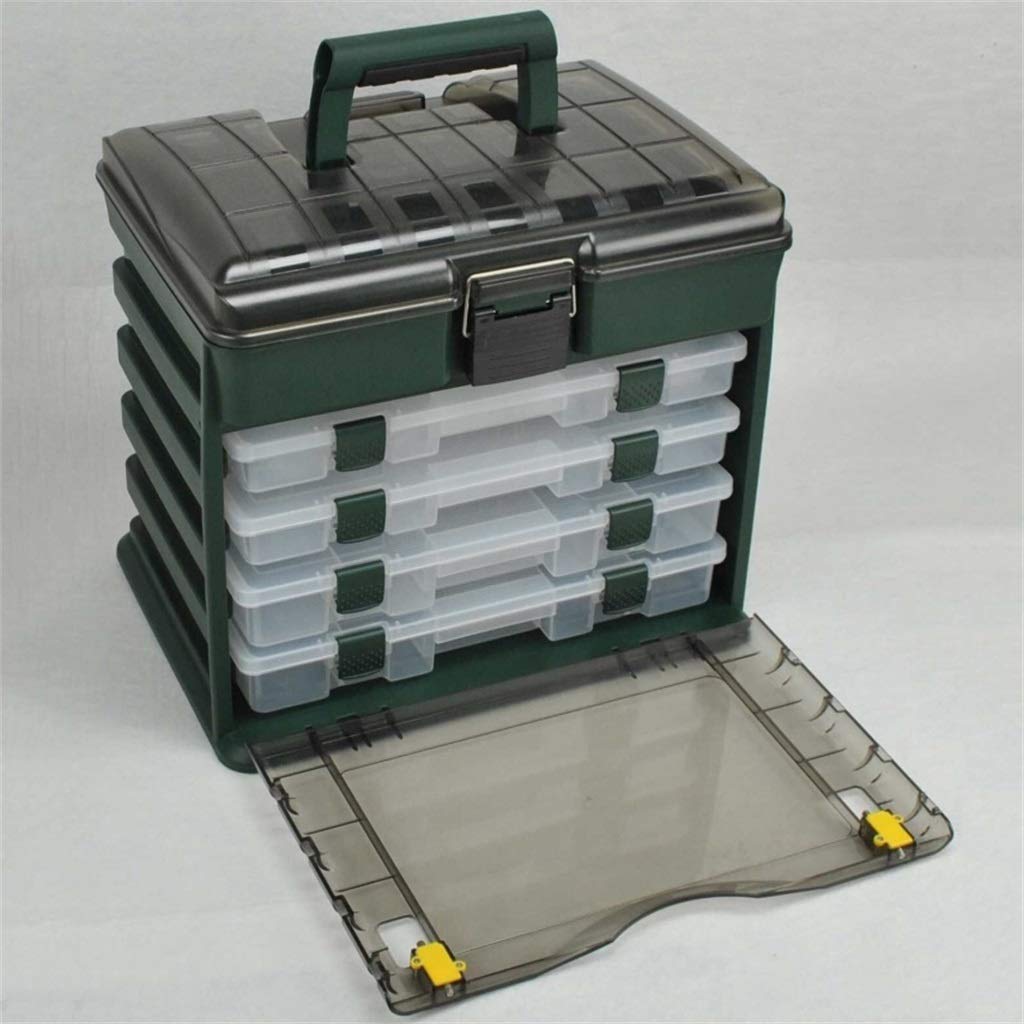 4-Layer Multifunctional Fishing Tackle Box - Large Waterproof Storage Organizer for Boat, Sea & Outdoor Fishing Gear Accessories - Perfect for Anglers & Fishing Enthusiasts