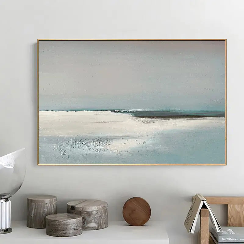 Ocean and Sky Painting #OS 008 - Handmade Canvas Wall Art for Home & Office Decor - Perfect for Living Room, Bedroom or Office Wall Decor