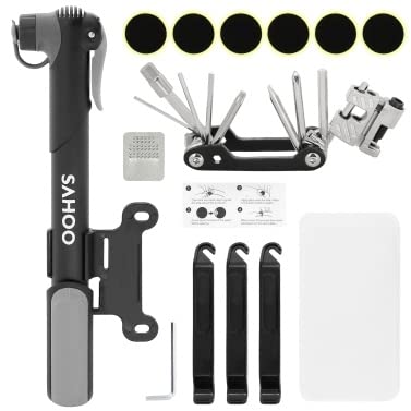 Portable Mountain Bike Repair Kit - Emergency Tire Repair Set with Mini Bike Pump for On-the-Go Maintenance | Perfect for Trail Rides, Commuting & Roadside Emergencies