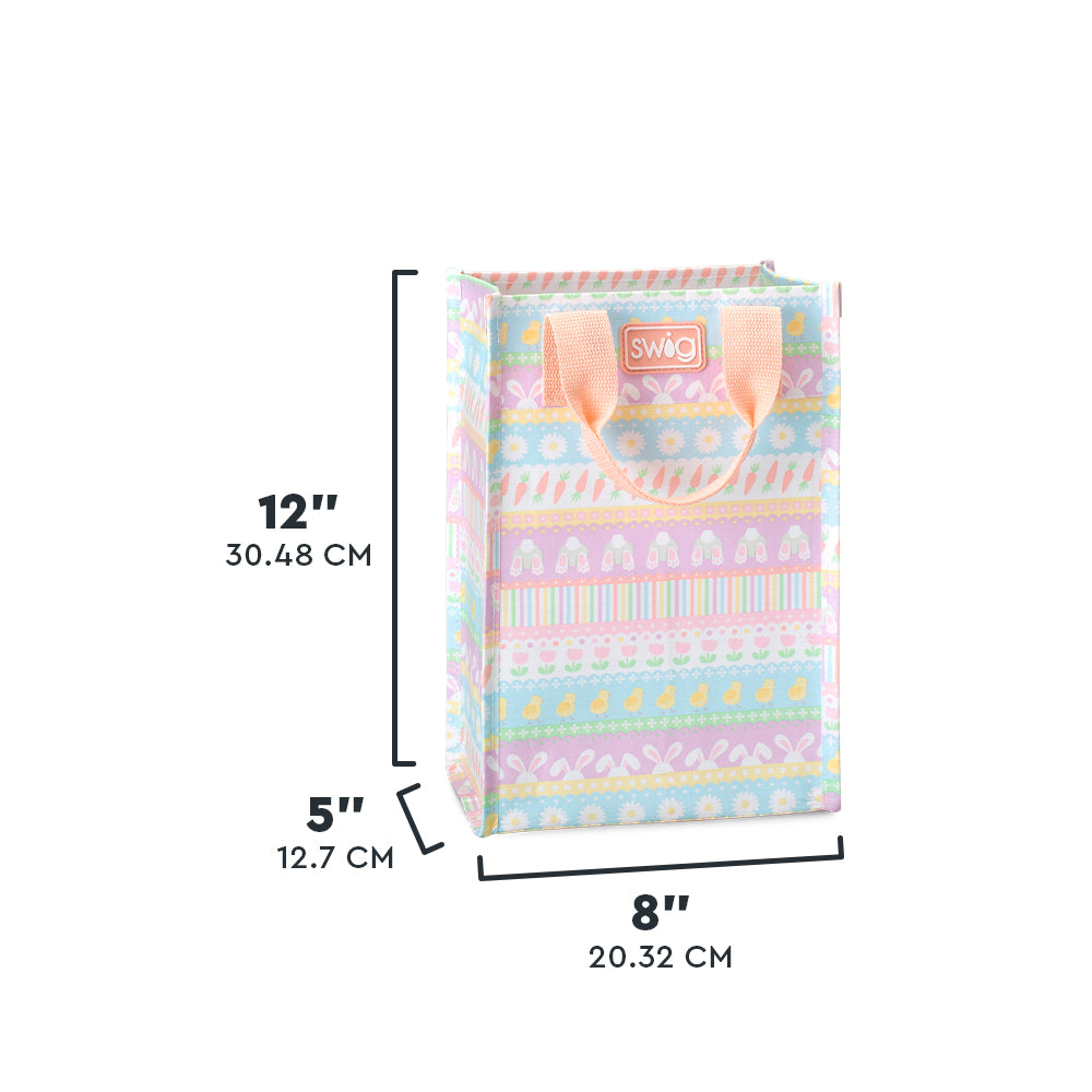 Eco-Friendly Bunny Trail Reusable Grocery Bag - Large Size Tote for Shopping, Picnics & Beach Trips | Sustainable Cotton Carry All with Long Handles