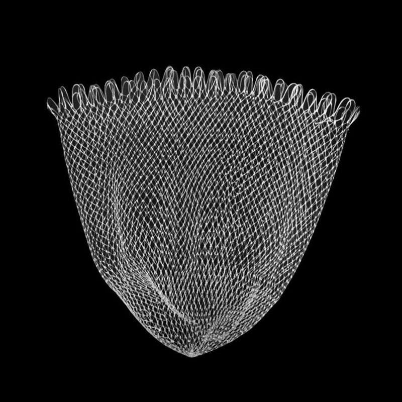 Collapsible Nylon Fishing Net with 1cm Small Hole Mesh - 30cm Large Thick Dip Net for Freshwater & Saltwater Fishing - Ideal for Catch and Release, Boat Fishing, and Shore Angling
