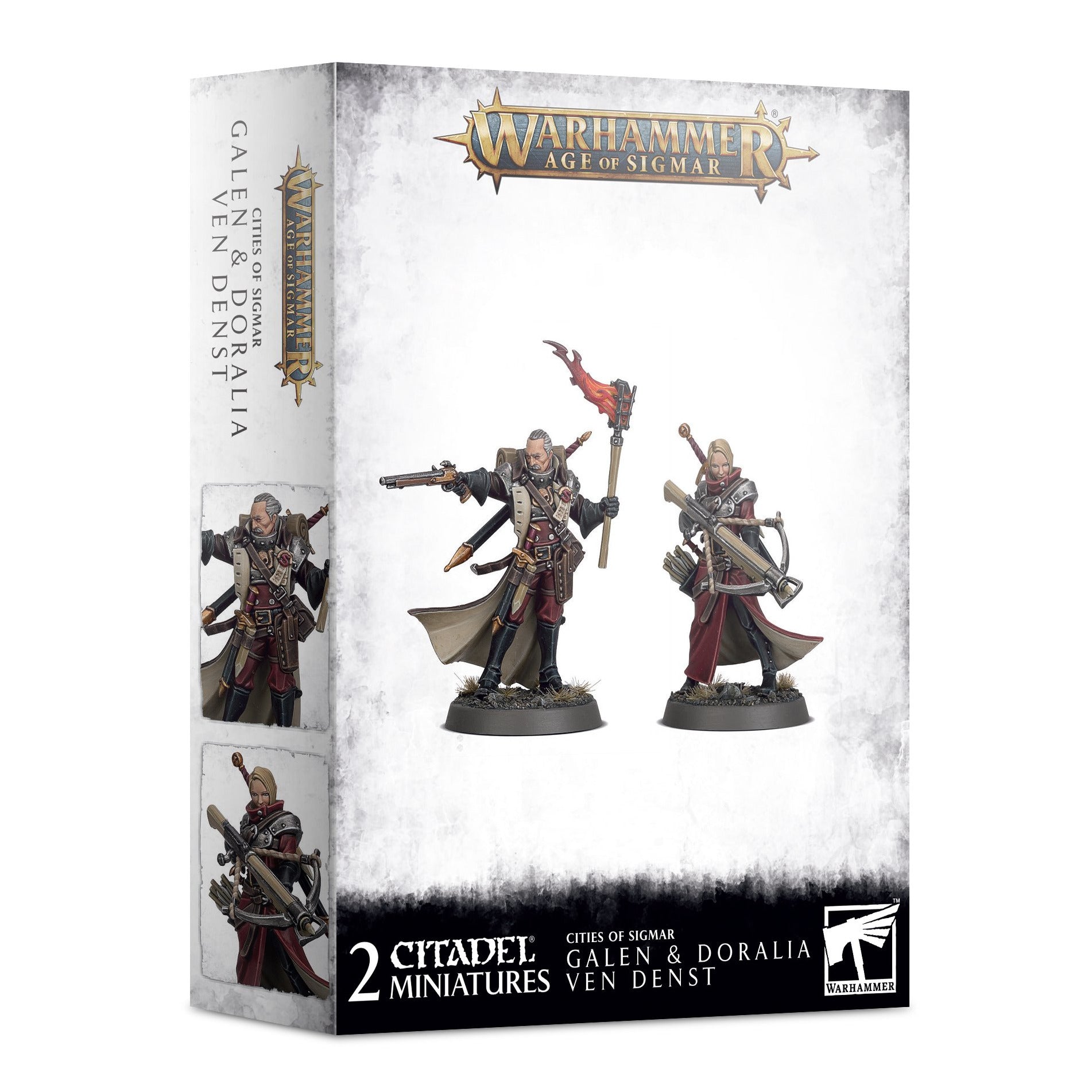 Cities of Sigmar Galen and Doralia ven Denst Miniature Figures – Warhammer Age of Sigmar Tabletop Game Characters for Collectors & Wargaming Enthusiasts – Perfect for Battle Scenes & Display Cases