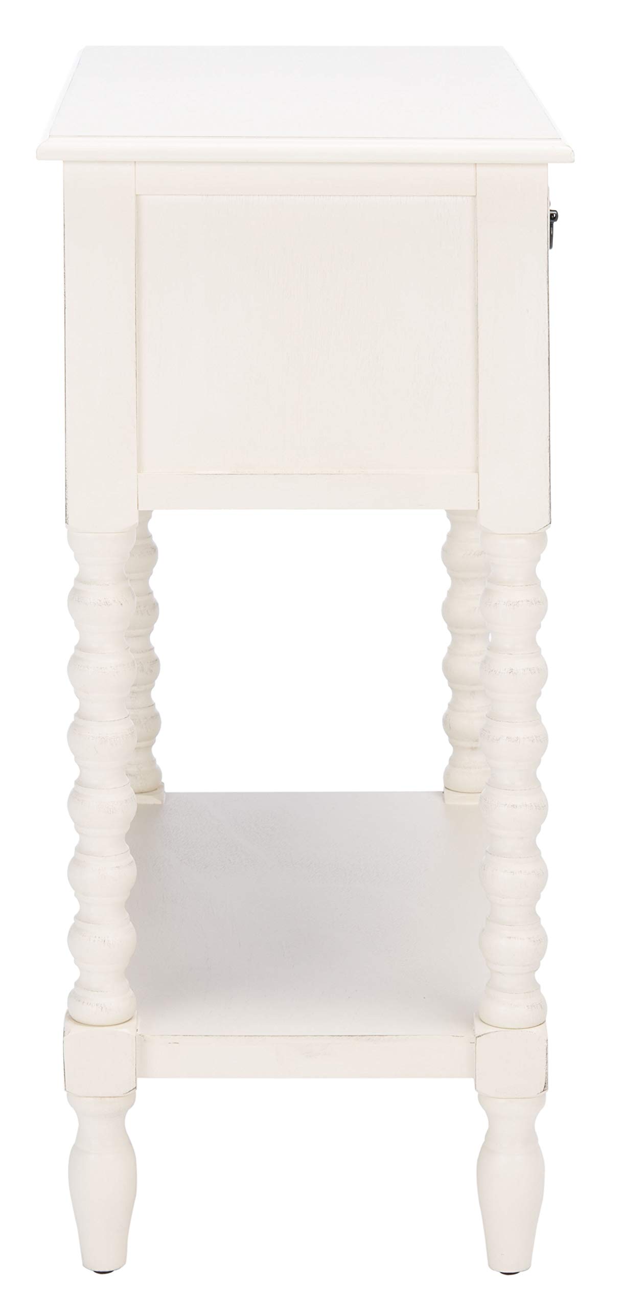 SAFAVIEH Home Collection Athena Distressed White 3-Drawer Console Table - Farmhouse Style Entryway Furniture for Hallway, Living Room & Bedroom Decor
