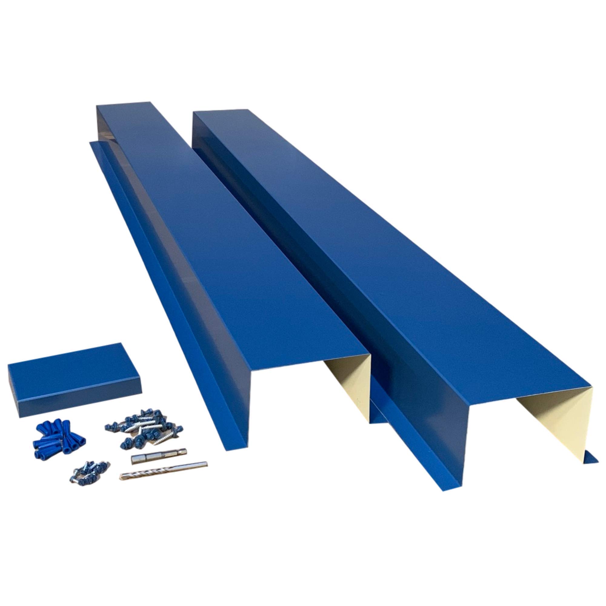 EAGLE 1 Metal Line Set Cover Kit for Mini Split & Central AC Heat Pump - 4x4 Size, Blue - Durable HVAC Protection for Indoor/Outdoor Installation