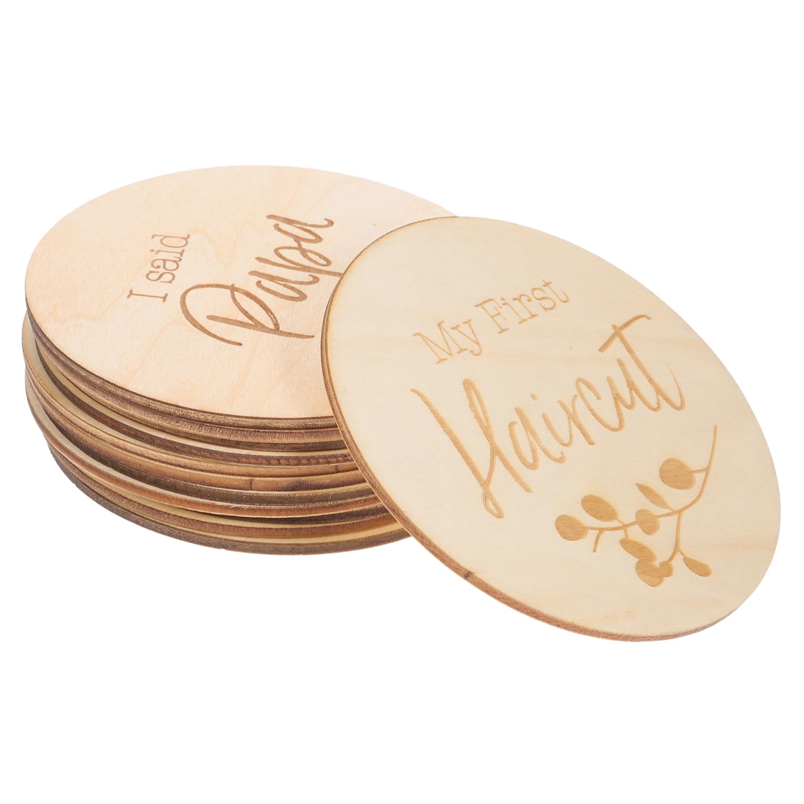 ORFOFE Wooden Baby Milestone Cards - 12 Pack Growth Sign Discs for Newborn Photography, Nursery Decor & First Birthday Party Decorations - Perfect for Baby Shower Gifts and Monthly Photo Props
