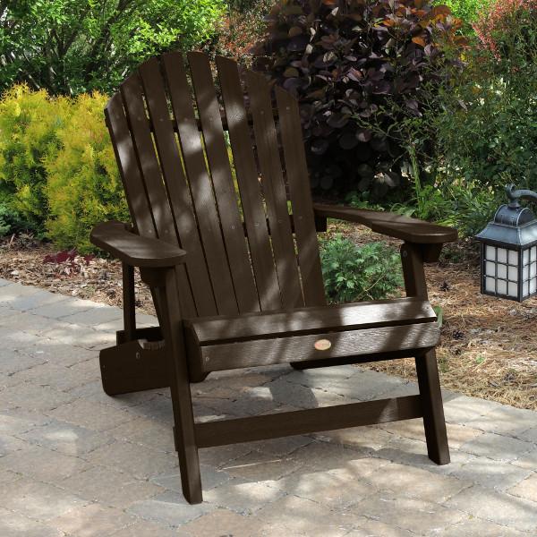King Hamilton Folding & Reclining Adirondack Outdoor Chair - Patio, Lawn, Garden & Poolside Relaxation - Weather-Resistant Comfort for Backyard, Deck & Camping