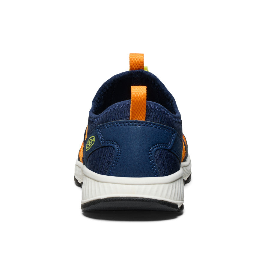 Motozoa Big Kids' Sneakers - Navy Blue & Bright Marigold Color | Comfortable Athletic Shoes for School, Running, and Outdoor Play