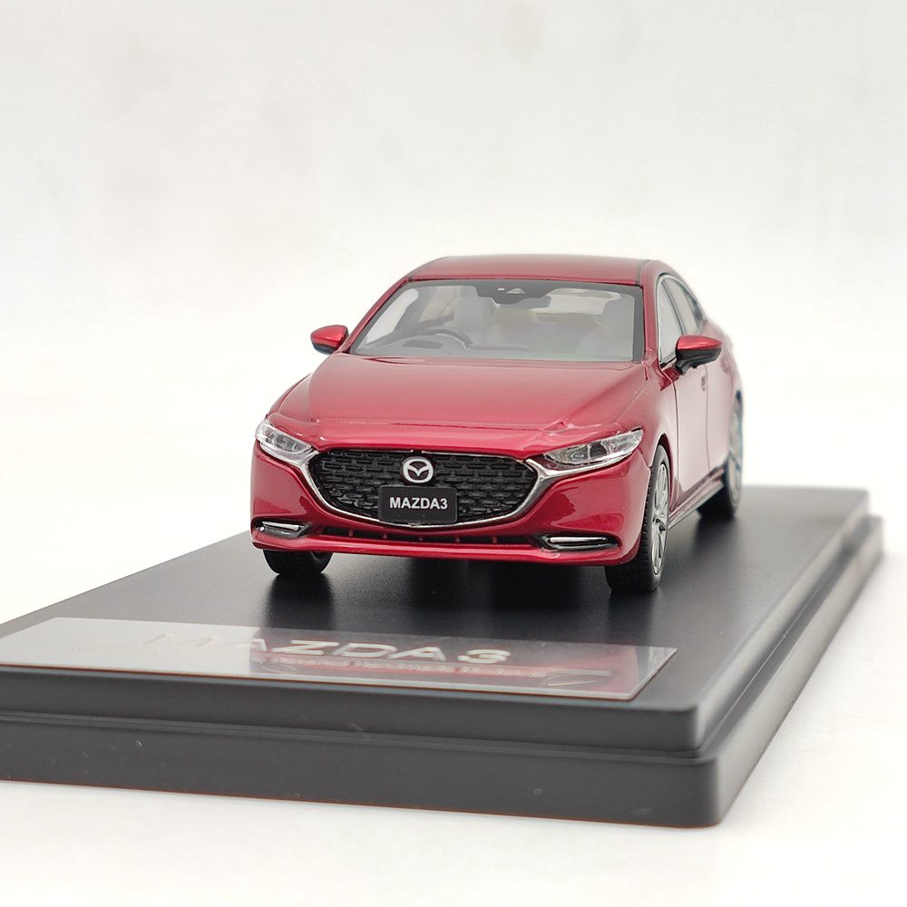1/43 Scale MAZDA 3 SEDAN 2019 Red Diecast Model Car - Hi Story HS259RE Collectible Toy for Adults & Kids - Perfect for Display, Gifts, and Car Enthusiast Collections