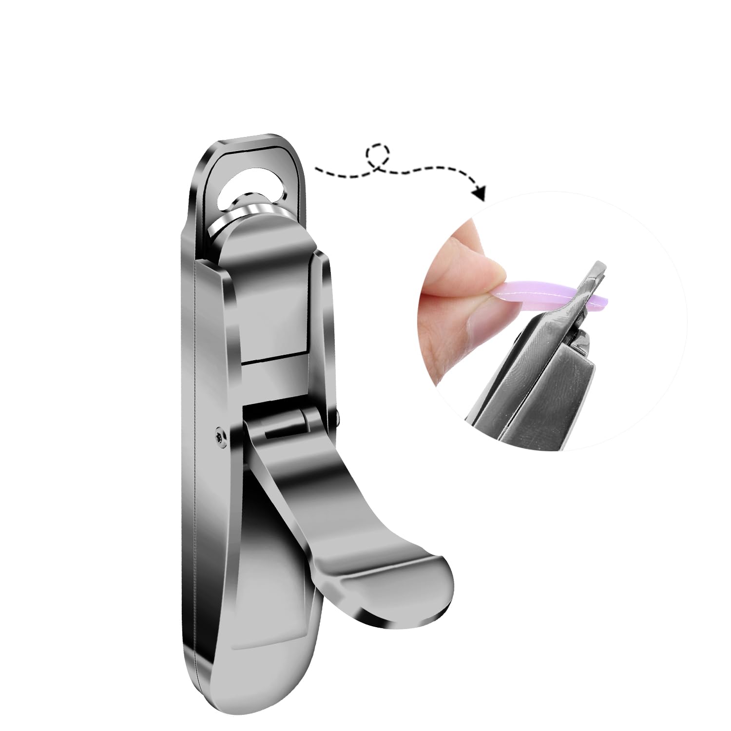 Professional Acrylic Nail Clipper & False Nail Tip Cutter - Portable Nail Trimmer for Artificial Tips, Acrylic Extensions & Manicures - Perfect for Nail Art, Salon & Home Use