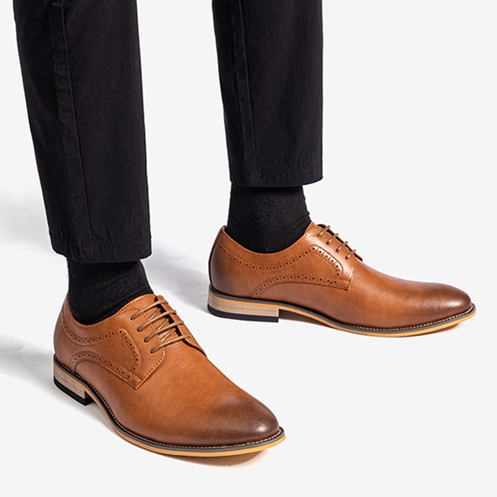 Men's Classic Oxford Dress Shoes - Formal Business Lace Up Derby Shoes for Men | Italian Style Modern Design | Perfect for Office, Weddings & Special Occasions