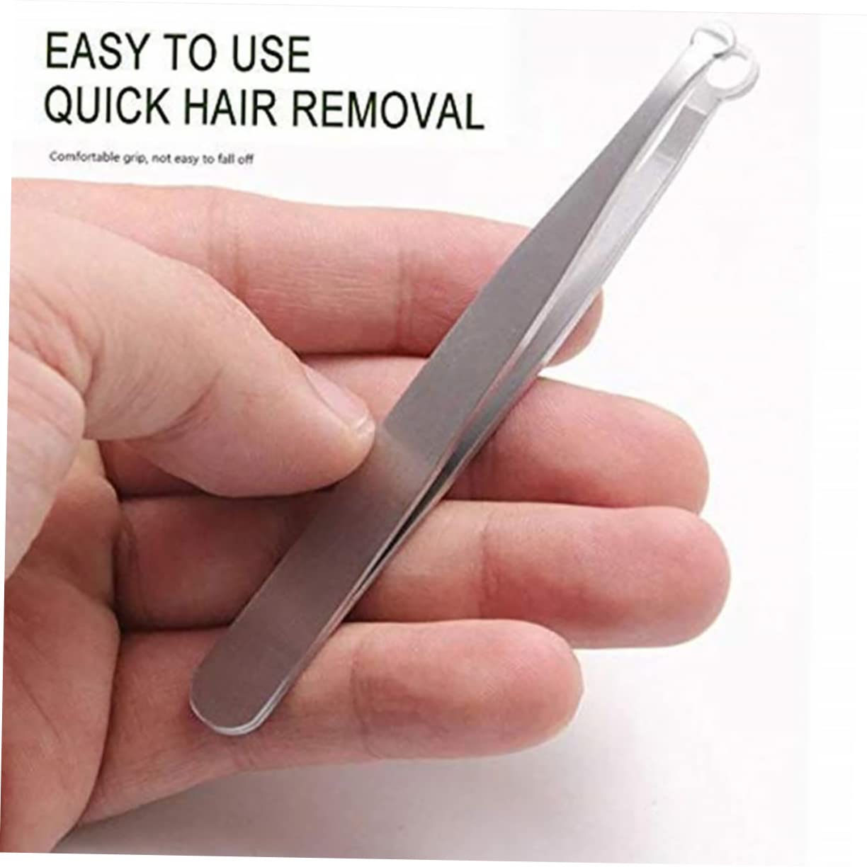 2pcs Stainless Steel Tweezers Set - Facial Hair Scissors, Nose Hair Trimmer & Eyebrow Tweezers for Precise Grooming - Perfect for Eyebrow Shaping, Nose Hair Removal & Facial Hair Trimming at Home or Salon
