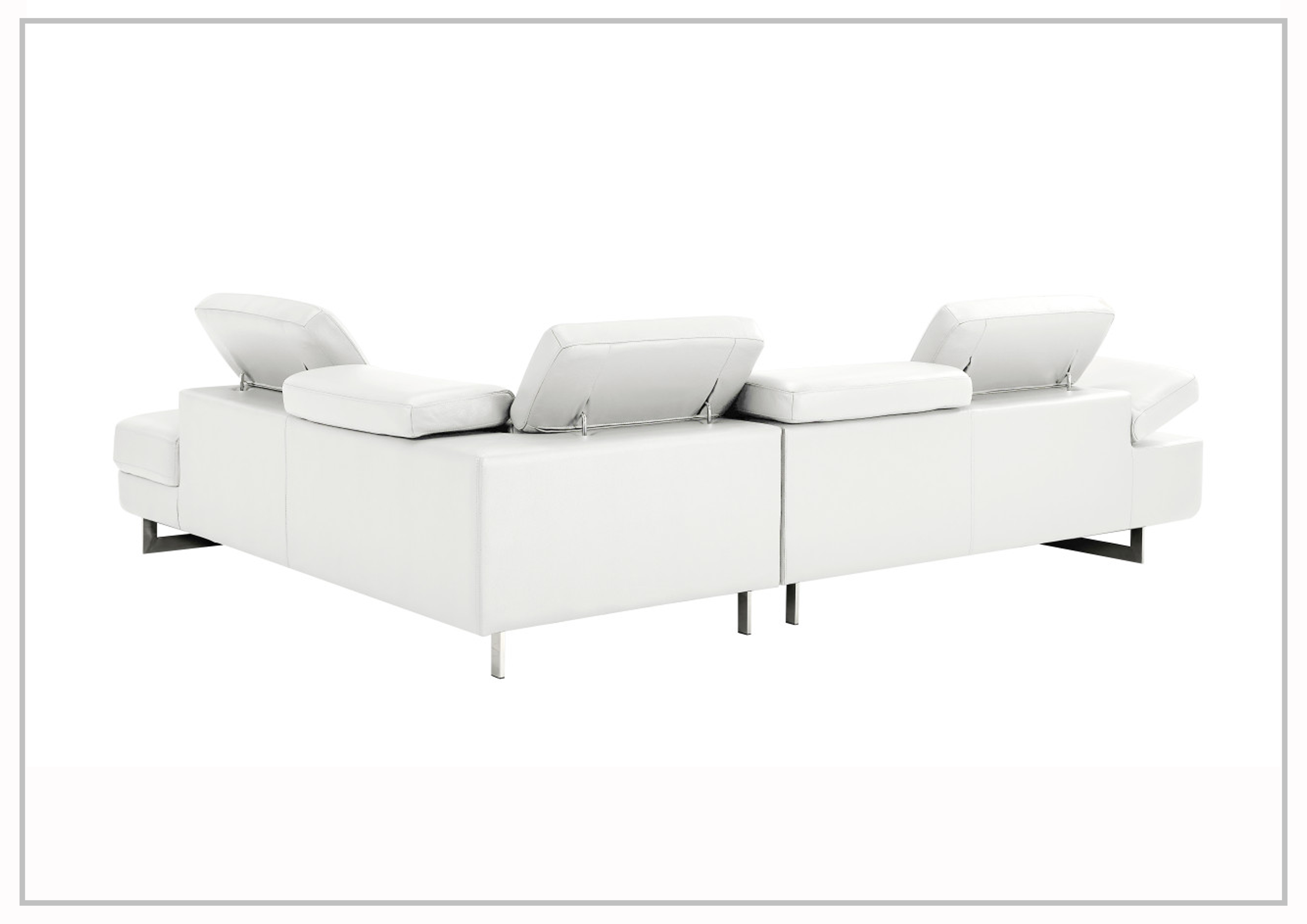 Gio Italia Cavour Mansion L-Shaped Italian Leather Sectional Sofa - Luxurious Modern Living Room Furniture for Home Theater & Family Gatherings