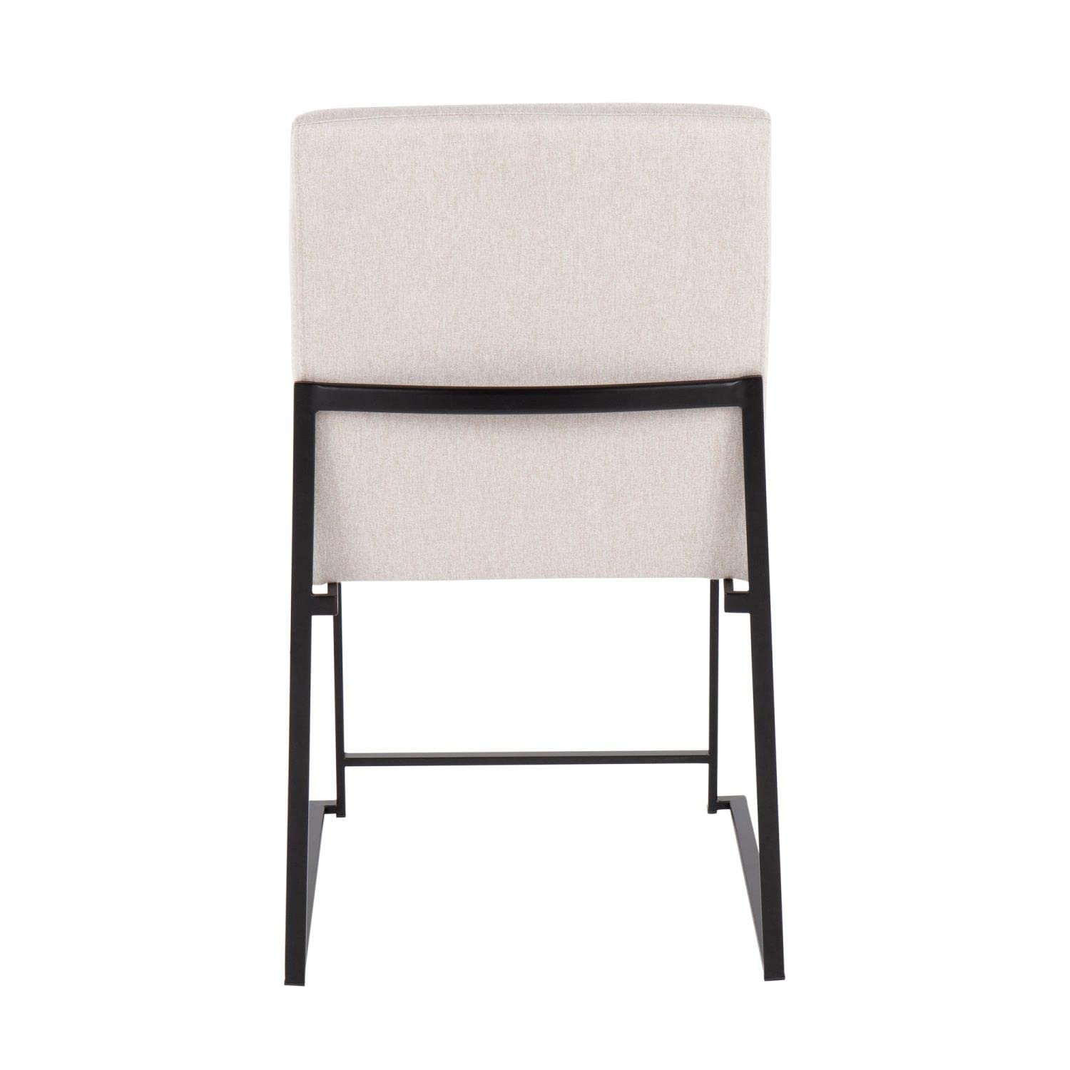 LumiSource High Back Fuji Dining Chair Set of 2 - Modern Upholstered Kitchen Chairs for Dining Table - Comfortable Contemporary Seating for Home, Restaurant & Office Use