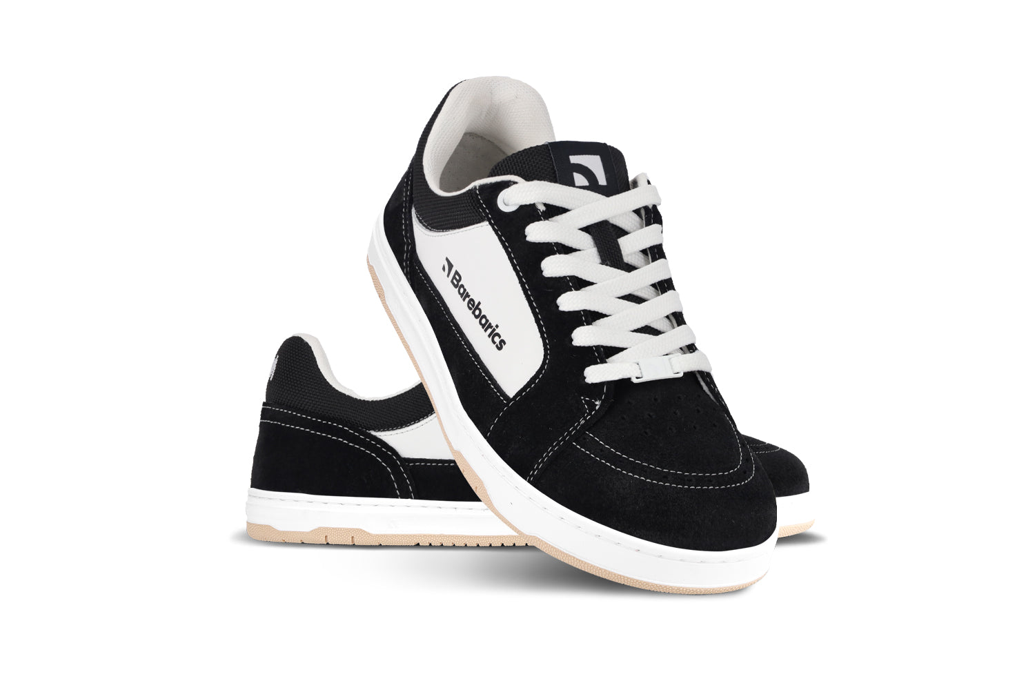Barefoot Shoes Barebarics Legend - Black & White Unisex Minimalist Running & Walking Shoes for Men and Women - Perfect for Gym, Trail, and Everyday Wear