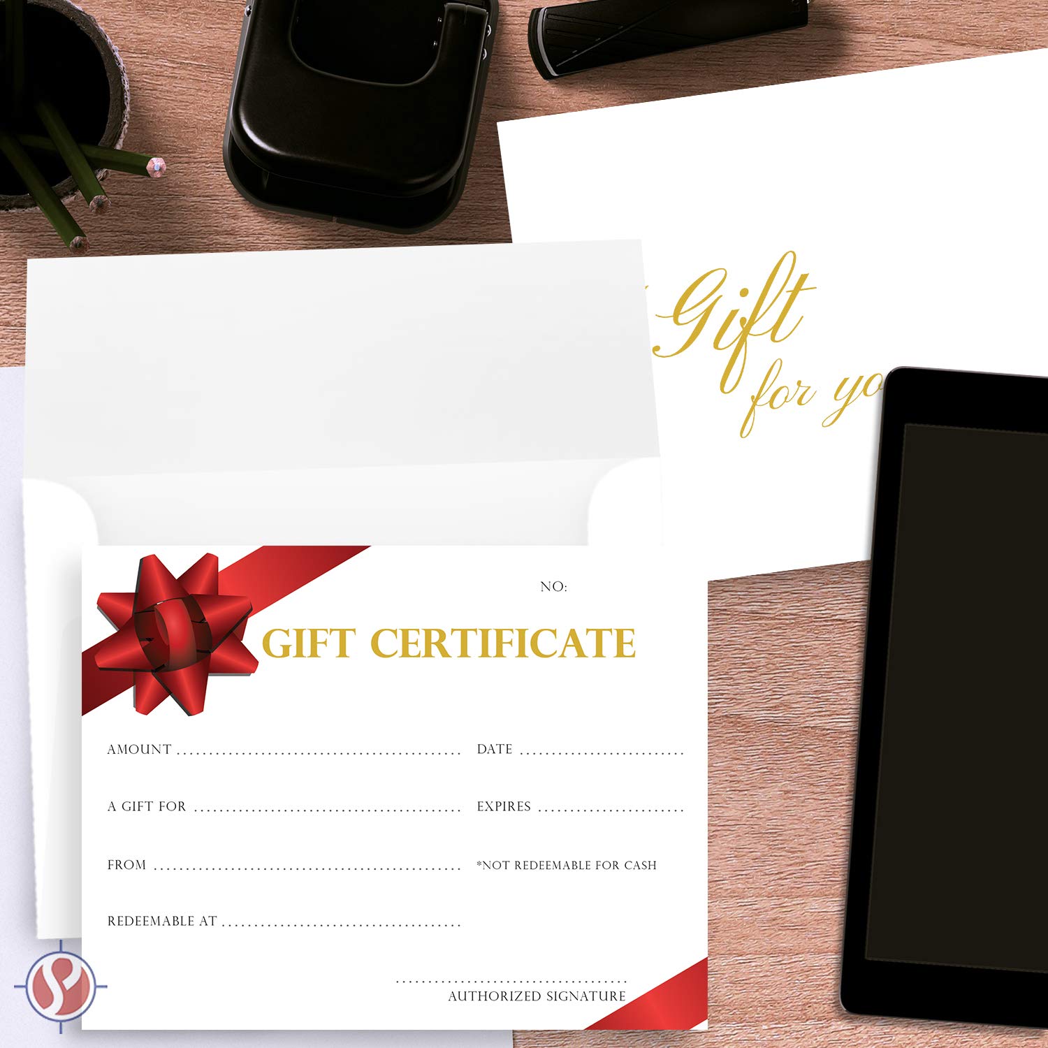 Blank Gift Certificates for Small Business, Restaurant, Spa, Salon & Weddings - 4.25