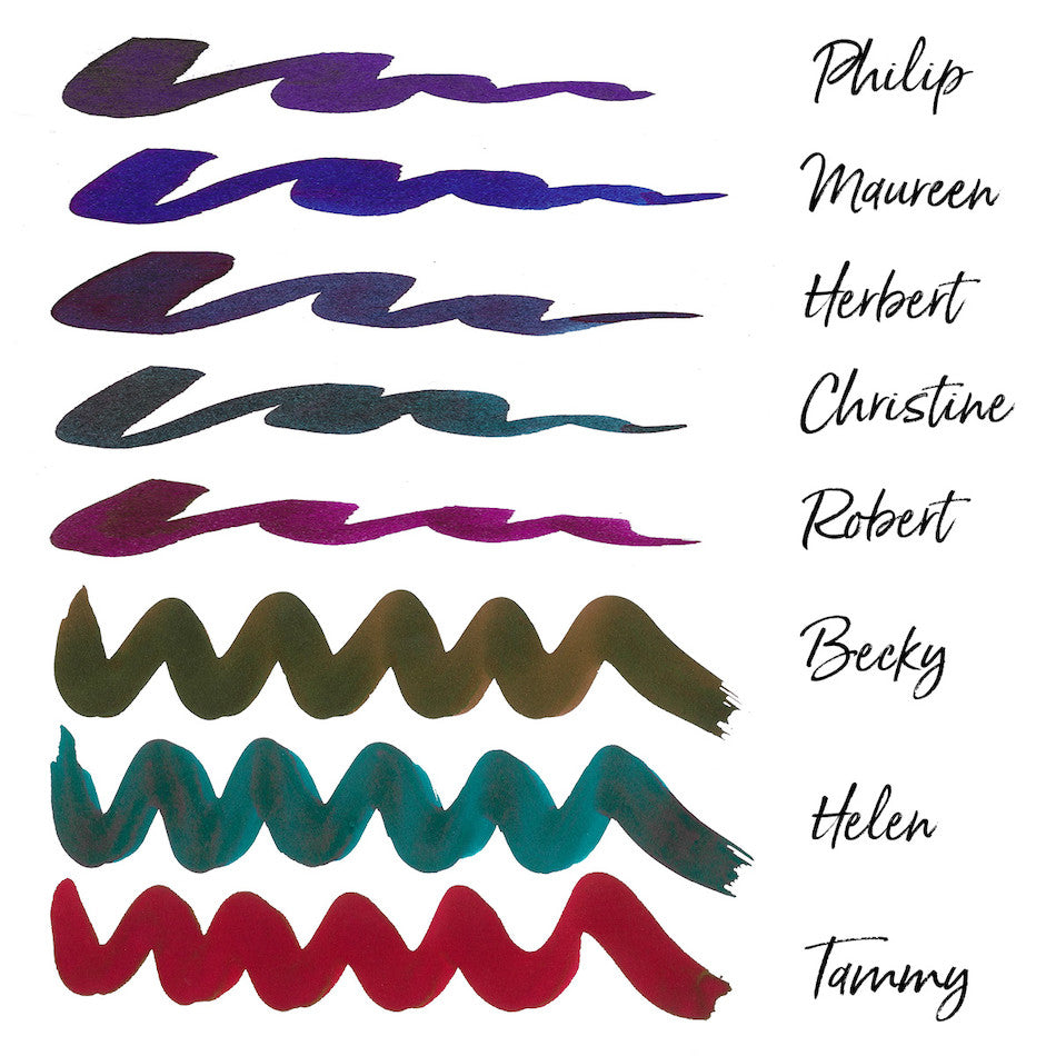 Premium Cult Pens Fruity & Iridescink Ink Set - 16 Vibrant Colors (12ml Each) for Calligraphy, Art Journaling & Creative Writing